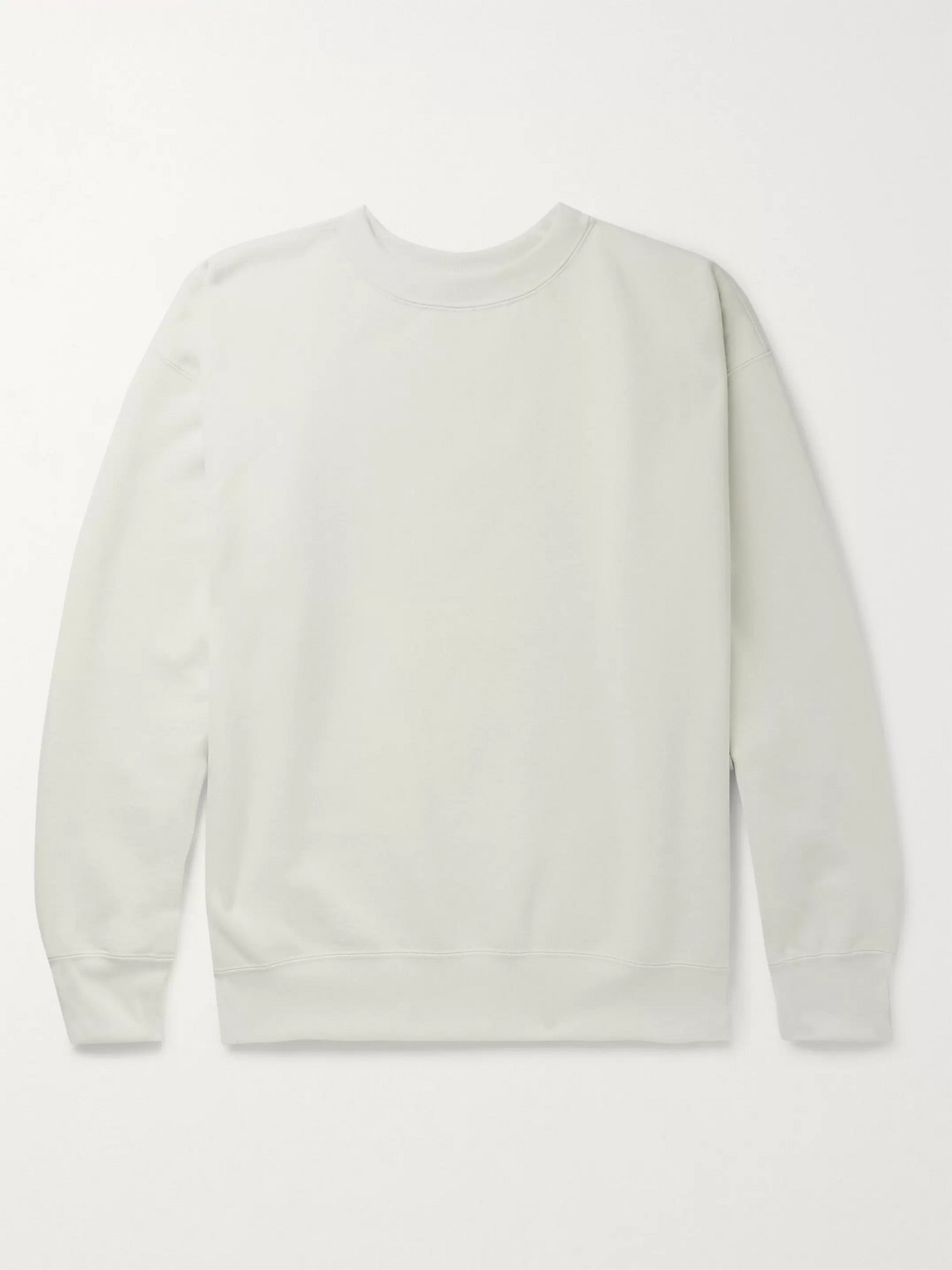 Auralee Fleece-back Cotton-blend Jersey Sweatshirt In White