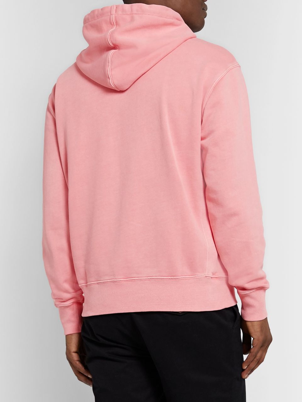 Pink Garment-Dyed Loopback Cotton-Jersey Hoodie | J.CREW | MR PORTER