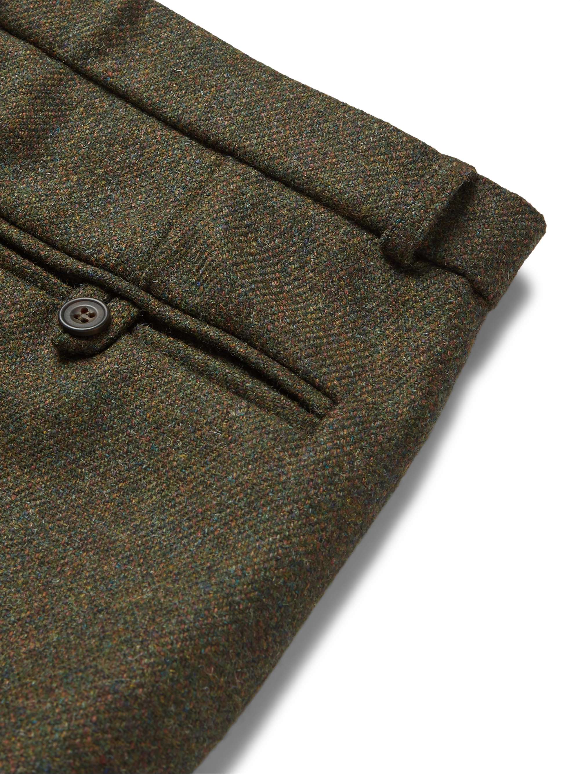 KINGSMAN Oxford Cropped Tapered Wool-Tweed Suit Trousers