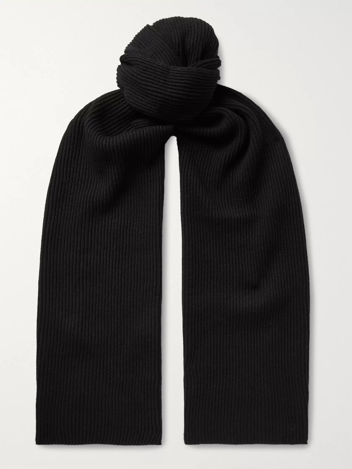 Saturdays Surf Nyc 1x1 Ribbed Cotton And Cashmere-blend Beanie In Black