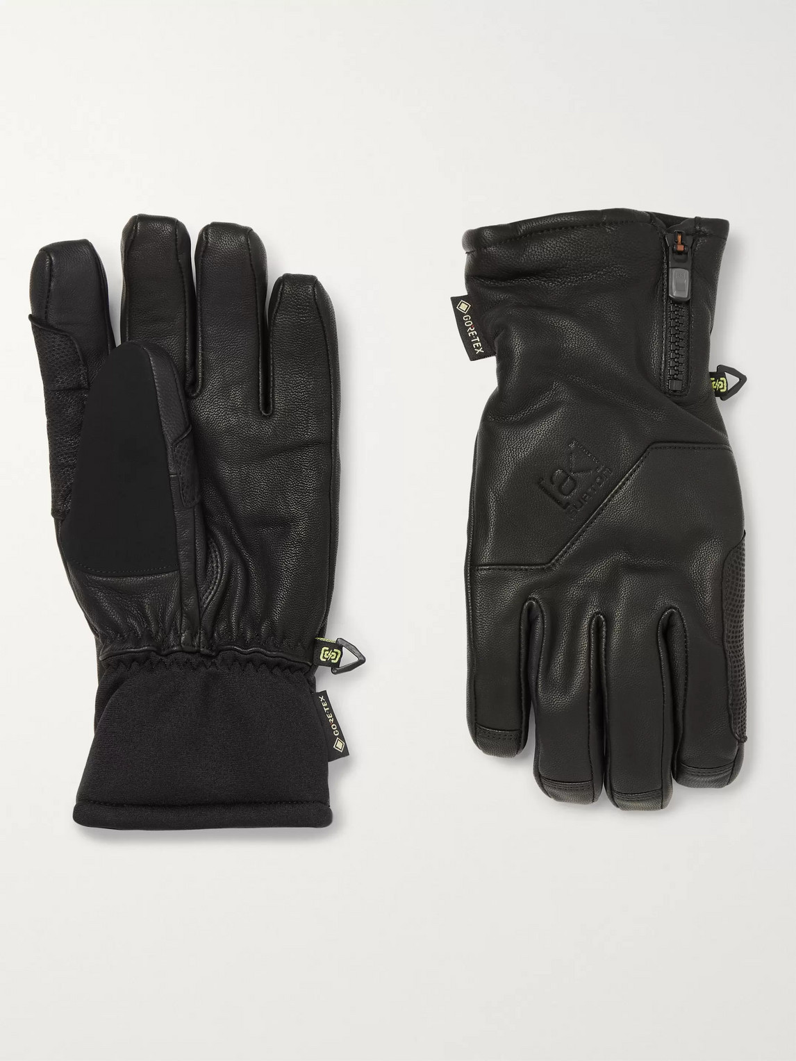 Burton Ak Guide Touchscreen Leather And Gore-tex Gloves In Black