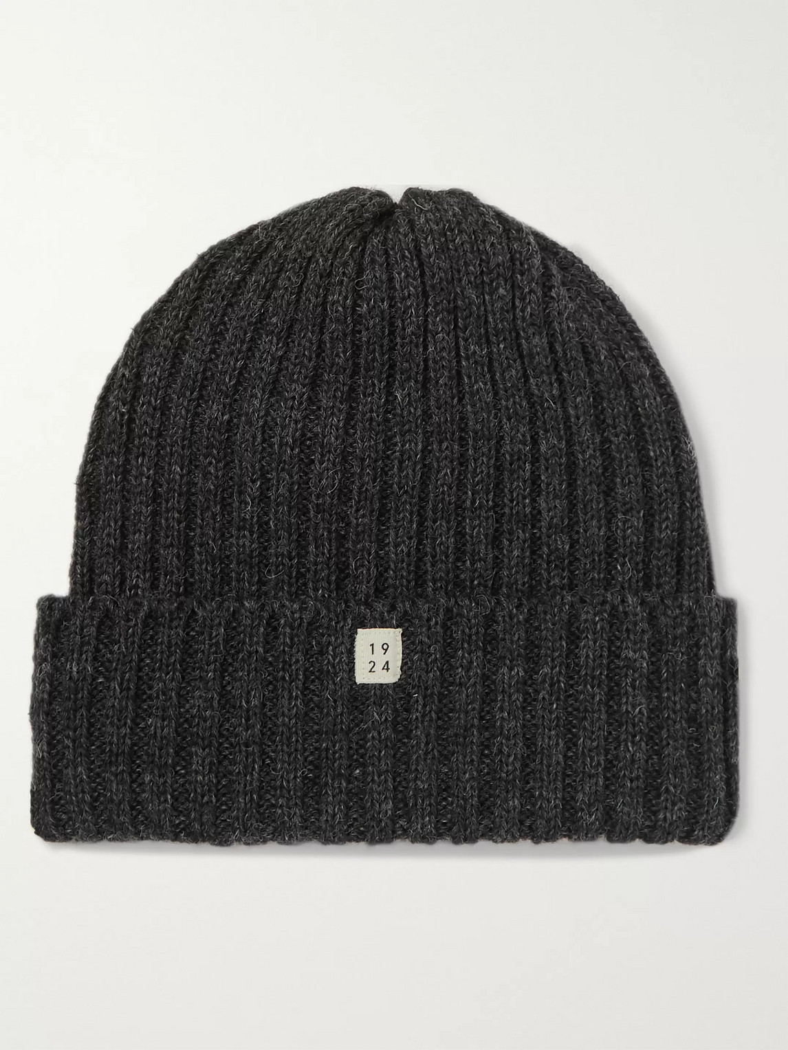 Man 1924 Ribbed Mélange Wool Beanie In Gray