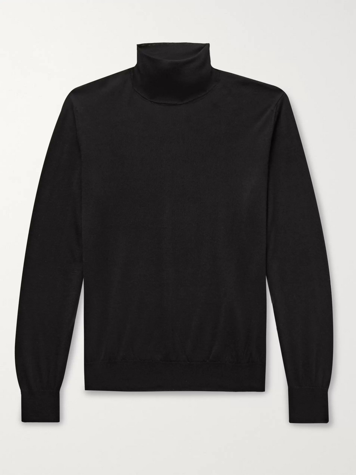 Saman Amel Cashmere And Silk-blend Rollneck Sweater In Black