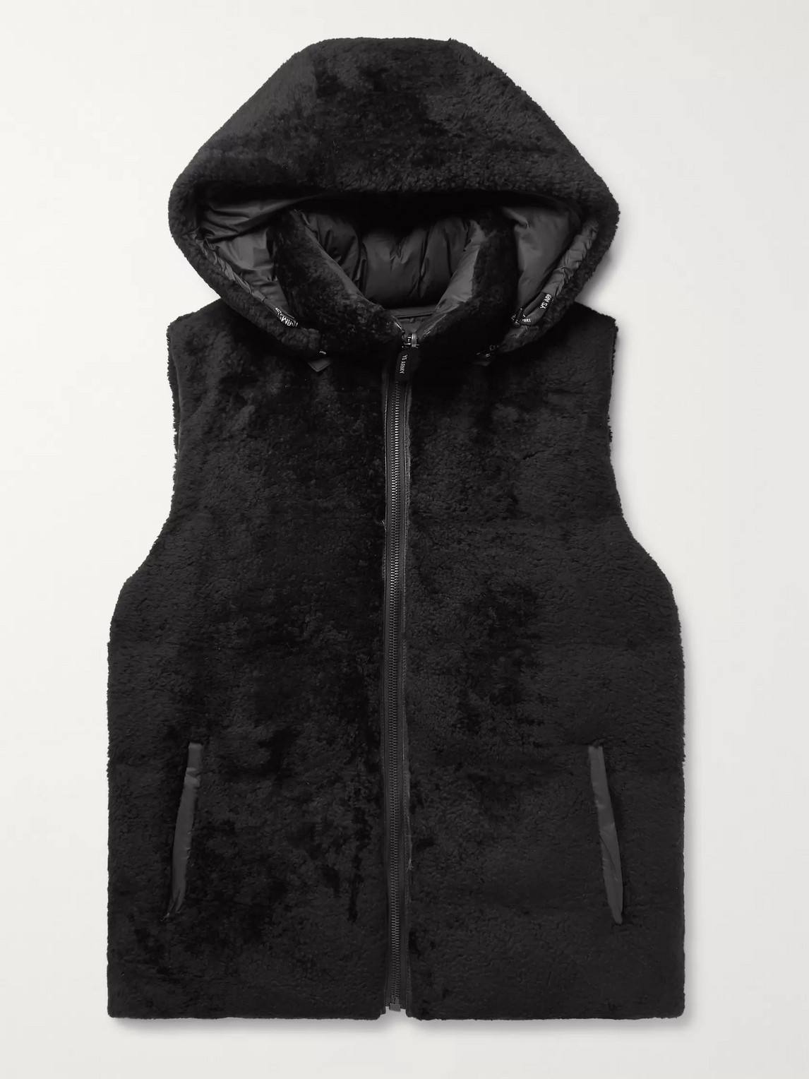 Yves Salomon Reversible Shearling And Quilted Shell Hooded Down Gilet In Black