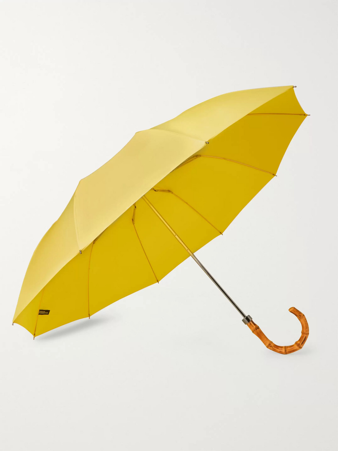 London Undercover Bamboo-handle Umbrella In Yellow