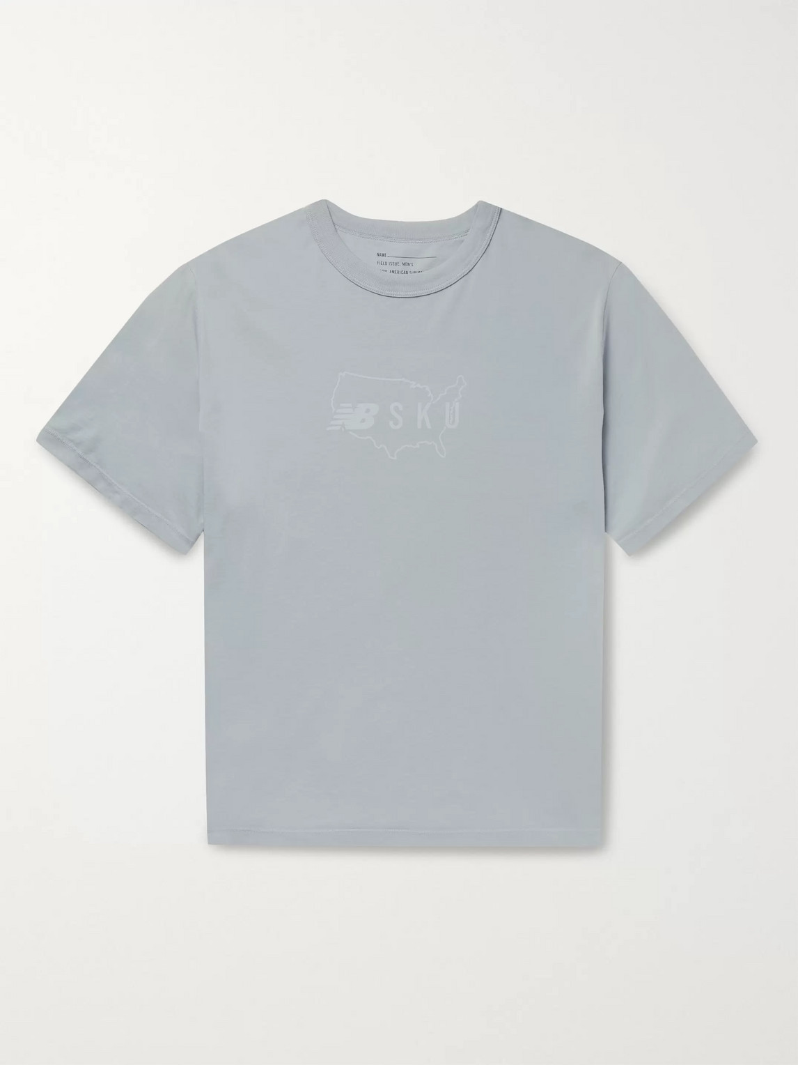 Save Khaki United New Balance Logo-print Supima Cotton-jersey T-shirt In Grey