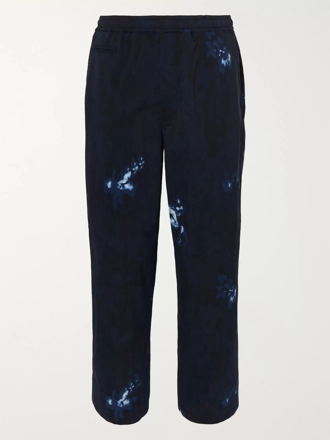 Nanamica Easy Wide-leg Tie-dyed Alphadry Suit Trousers In Blue