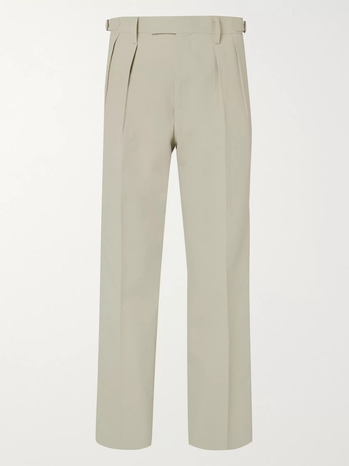 Auralee Pleated Wool And Washi-blend Wide-leg Trousers In Grey