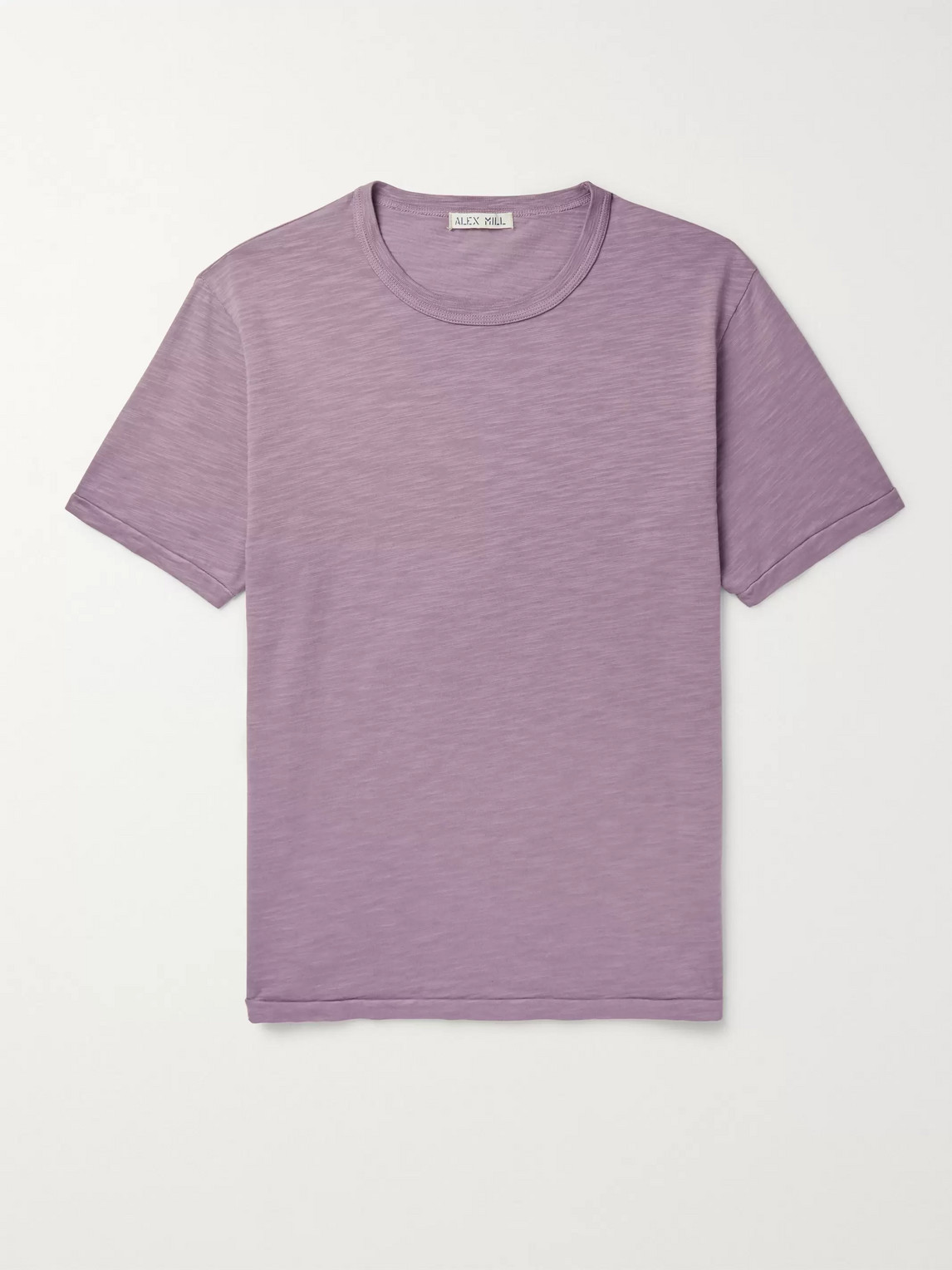 Alex Mill Standard Slim-fit Slub Cotton-jersey T-shirt In Purple