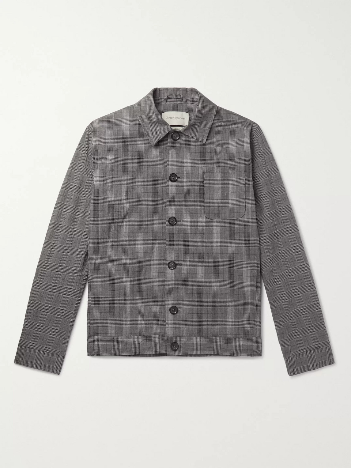 OLIVER SPENCER BUCKLAND PRINCE OF WALES CHECKED COTTON-BLEND JACKET
