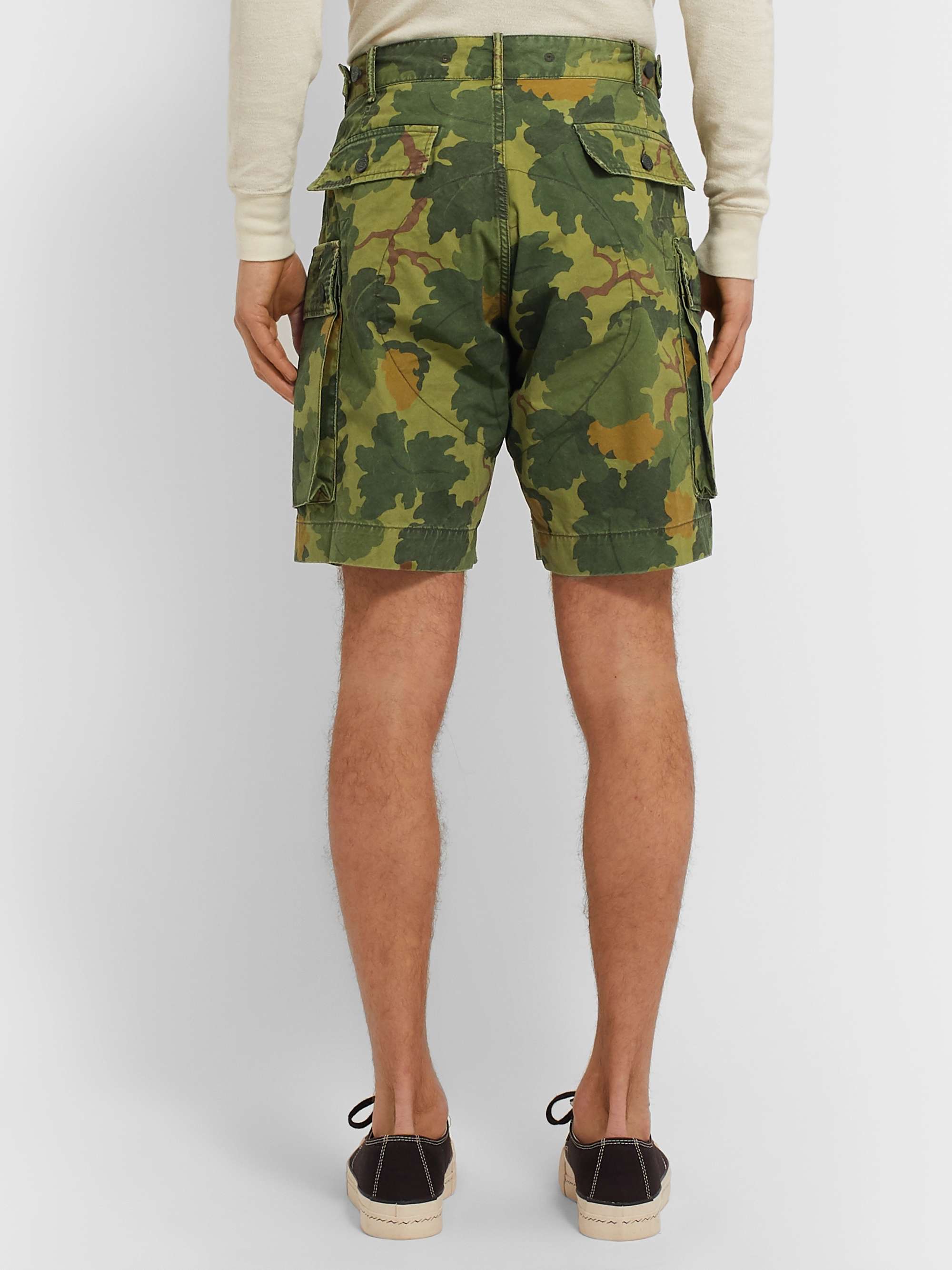RRL Camouflage-Print Cotton-Canvas Cargo Shorts