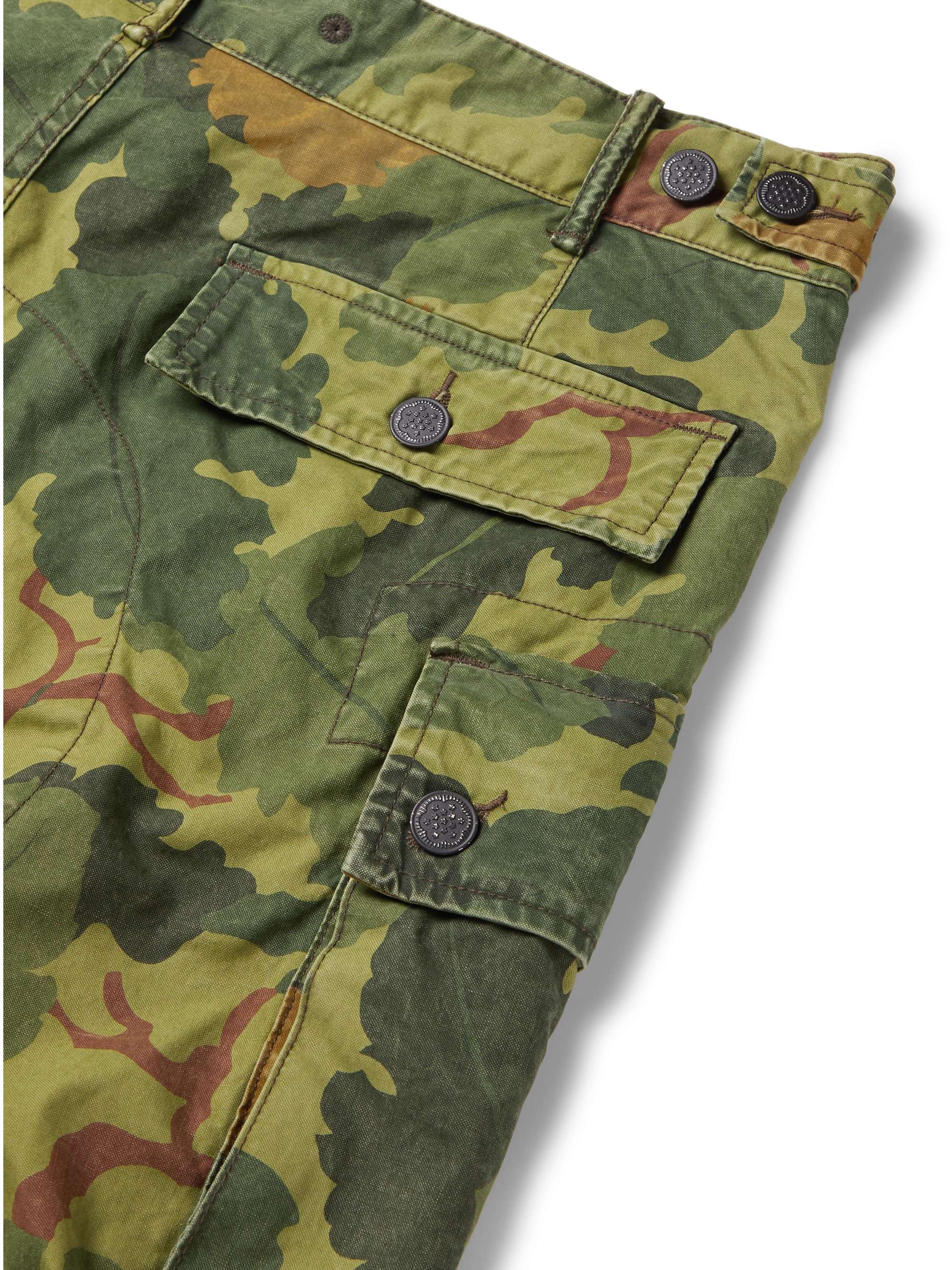 RRL Camouflage-Print Cotton-Canvas Cargo Shorts