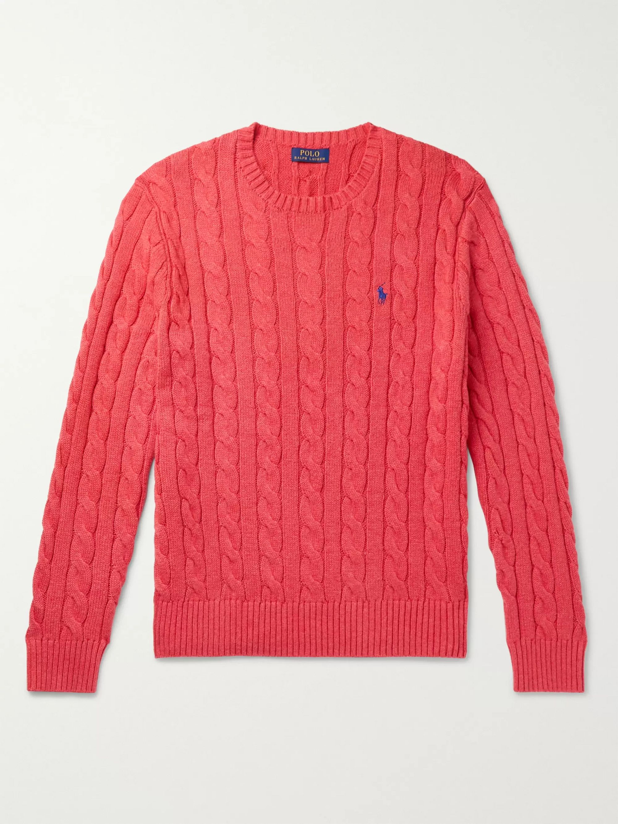 red ralph lauren cable knit jumper