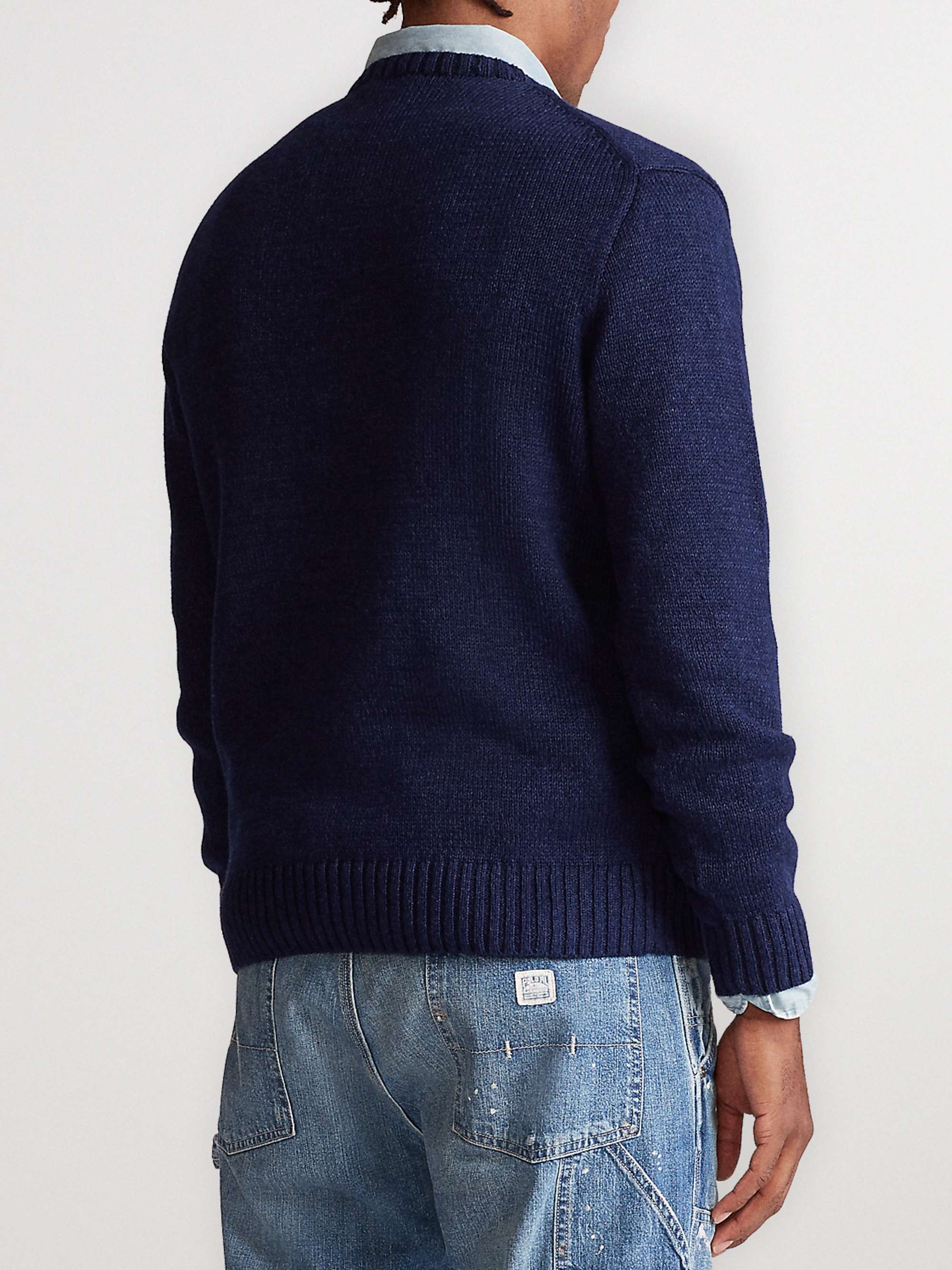 POLO RALPH LAUREN Intarsia Cotton and Linen-Blend Sweater