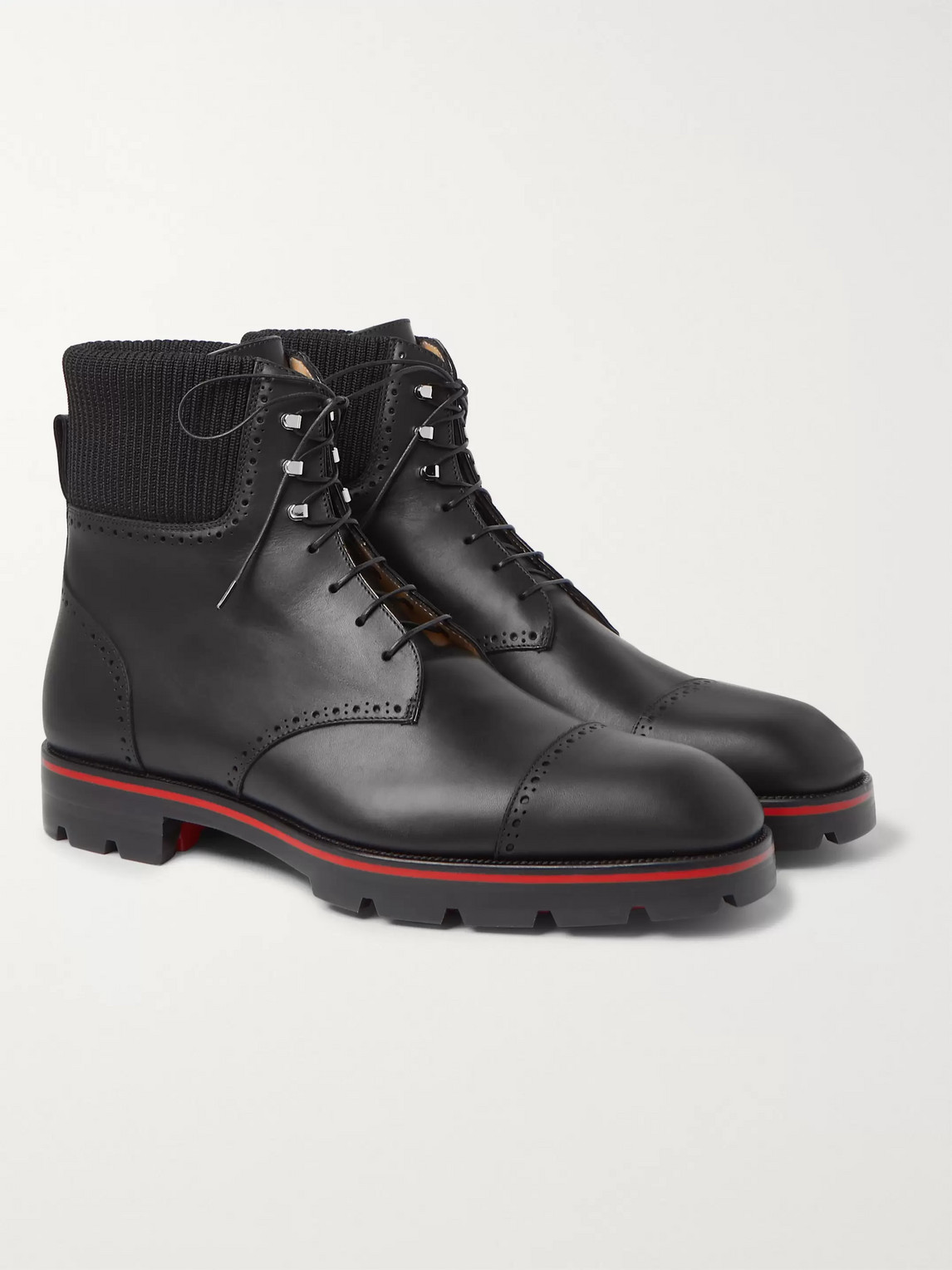 CHRISTIAN LOUBOUTIN TRAPMAN LEATHER BOOTS