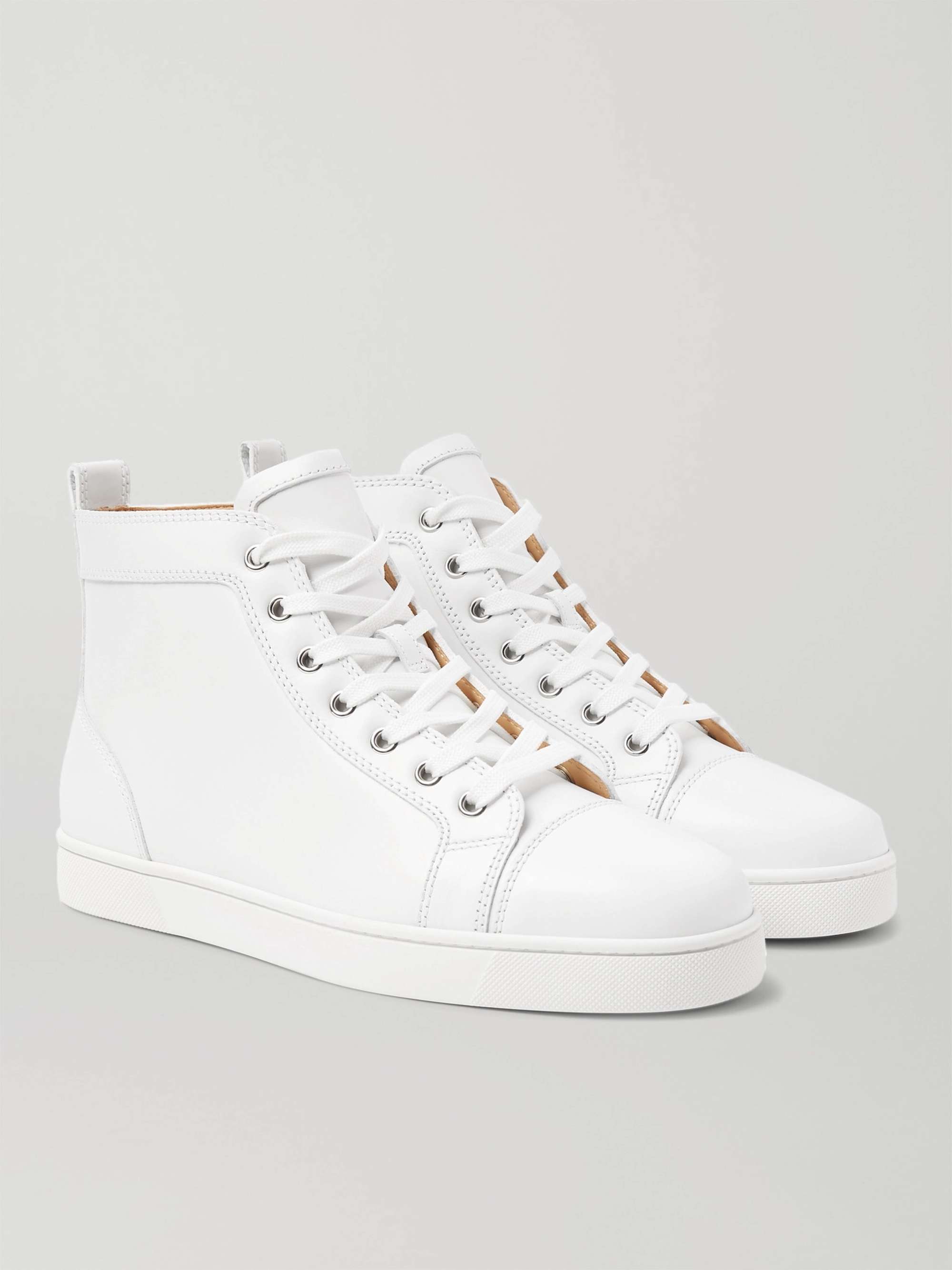 CHRISTIAN LOUBOUTIN Louis Leather High-Top Sneakers
