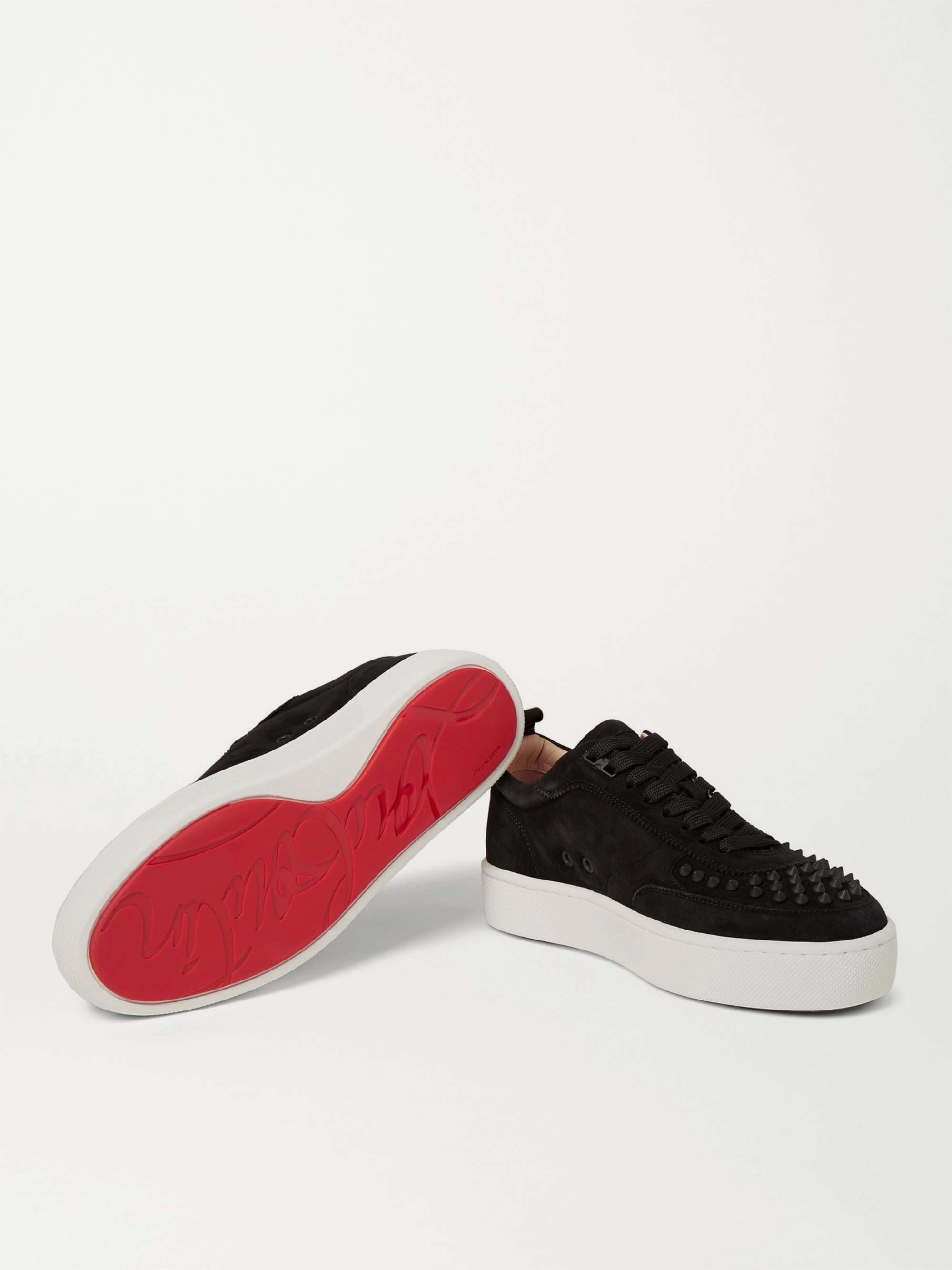 CHRISTIAN LOUBOUTIN Happyrui Spiked Leather Sneakers