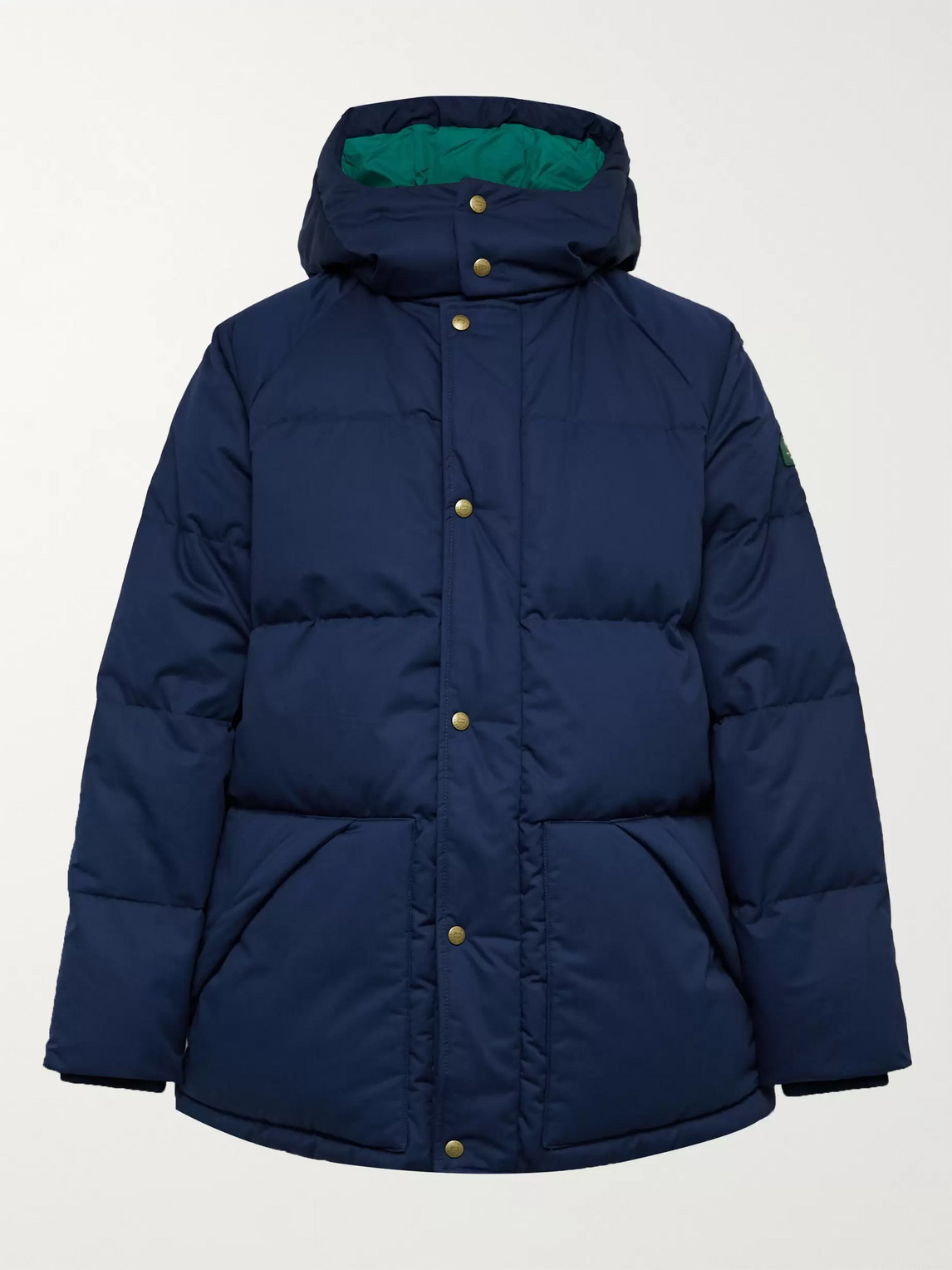 Aimé Leon Dore Woolrich Quilted Cotton-shell Hooded Down Jacket In Blue |  ModeSens