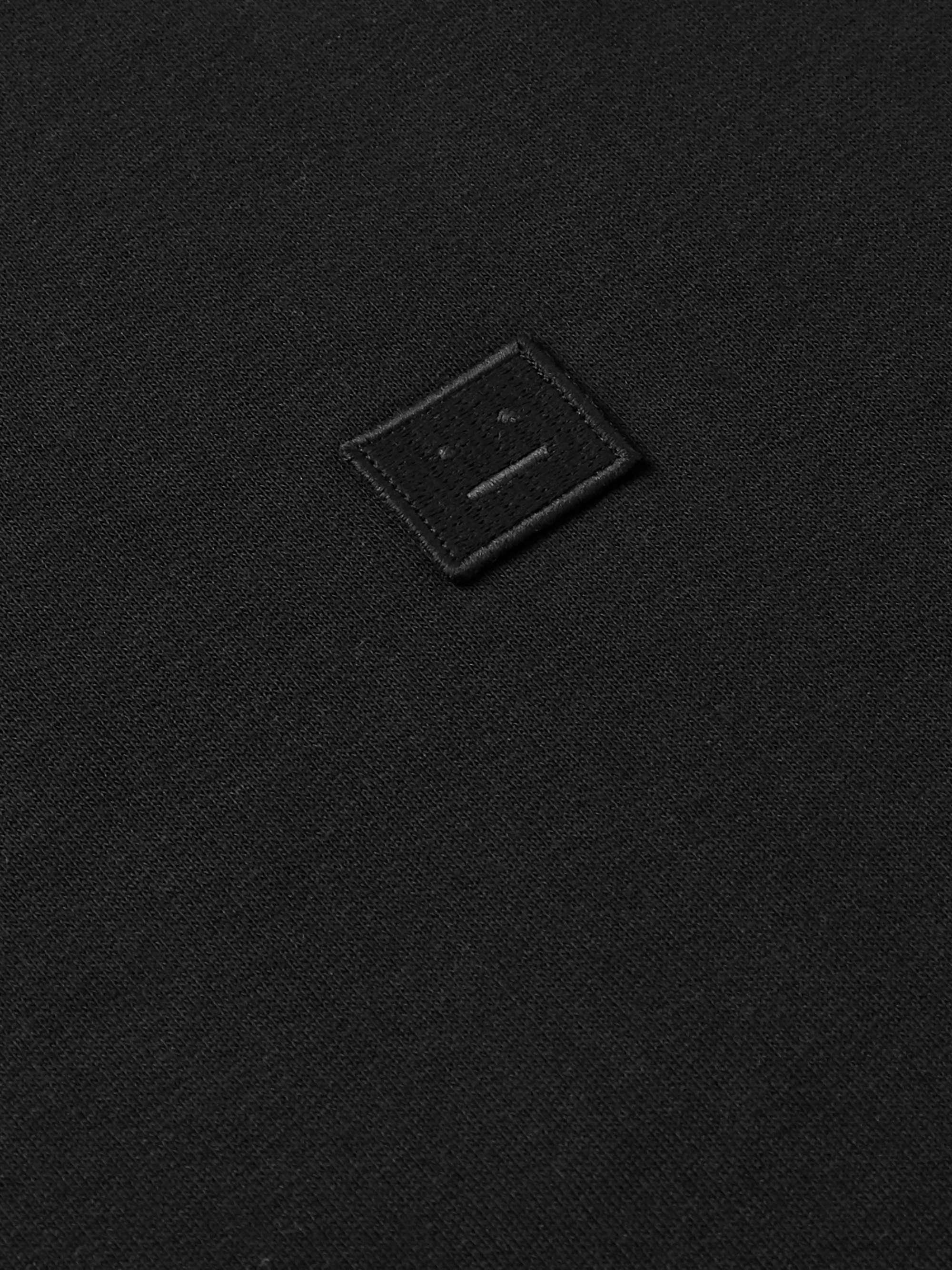 Black Fairview Logo-Appliquéd Fleece-Back Cotton-Jersey Sweatshirt ...