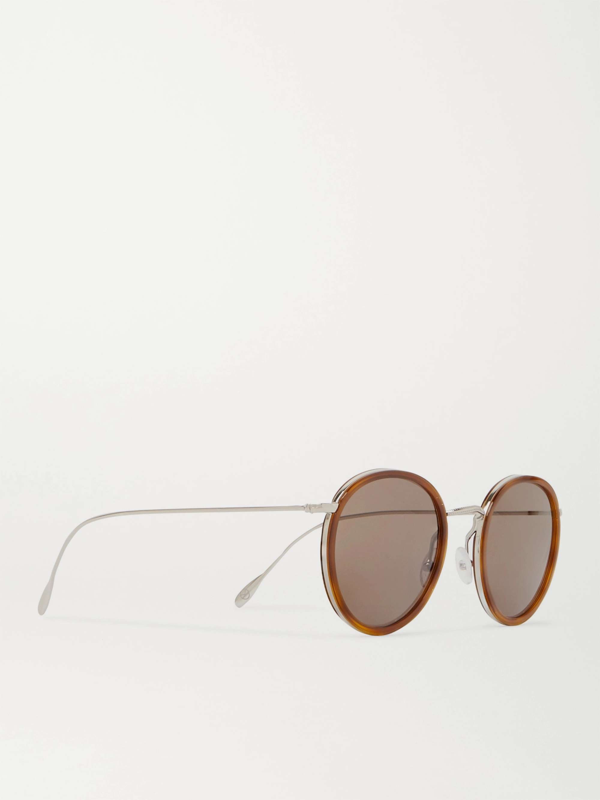 KINGSMAN + Cutler and Gross Round-Frame Acetate and Silver-Tone Sunglasses