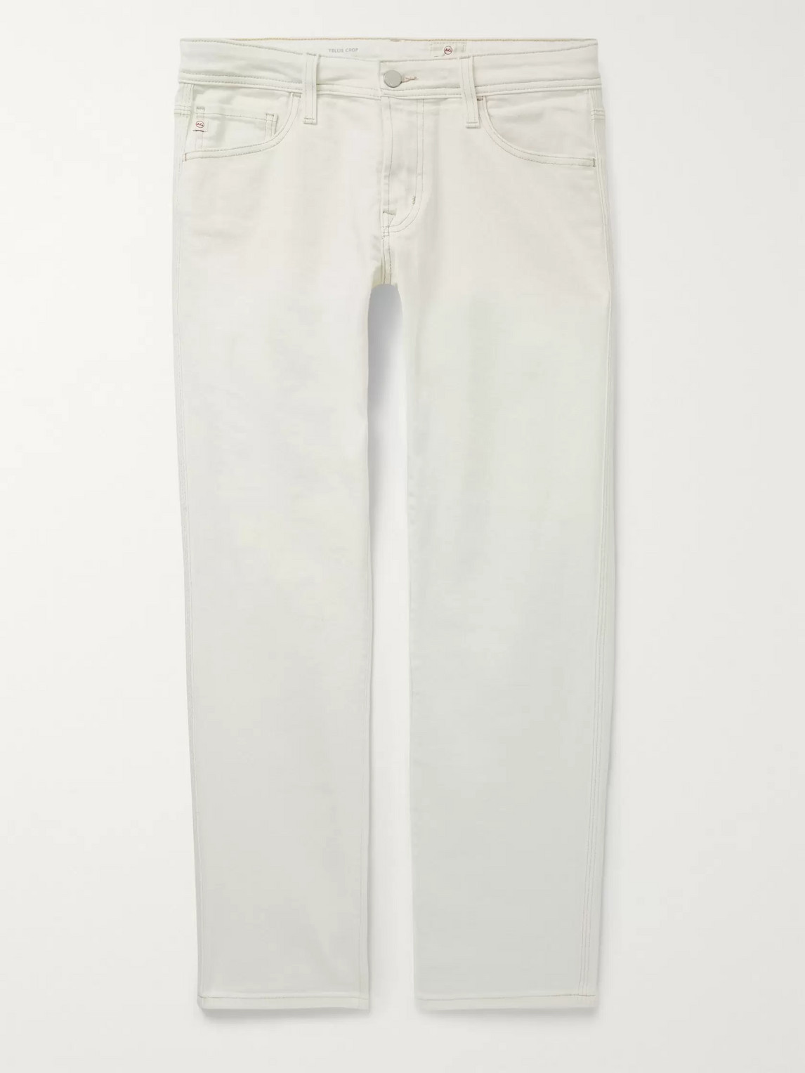 Ag Tellis Slim-fit Cropped Stretch-denim Jeans In White