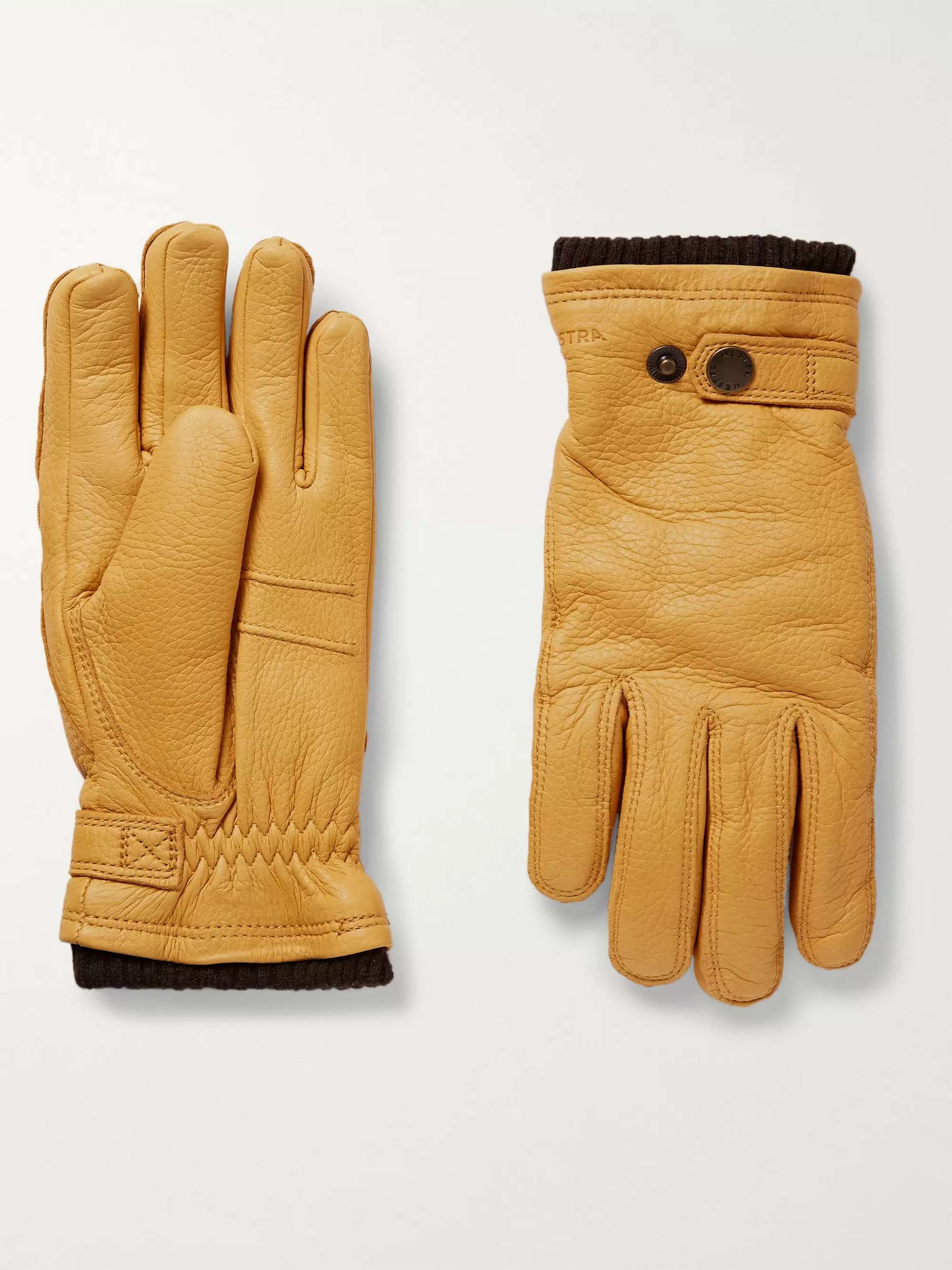 HESTRA Utsjö Fleece-Lined Full-Grain Leather Gloves