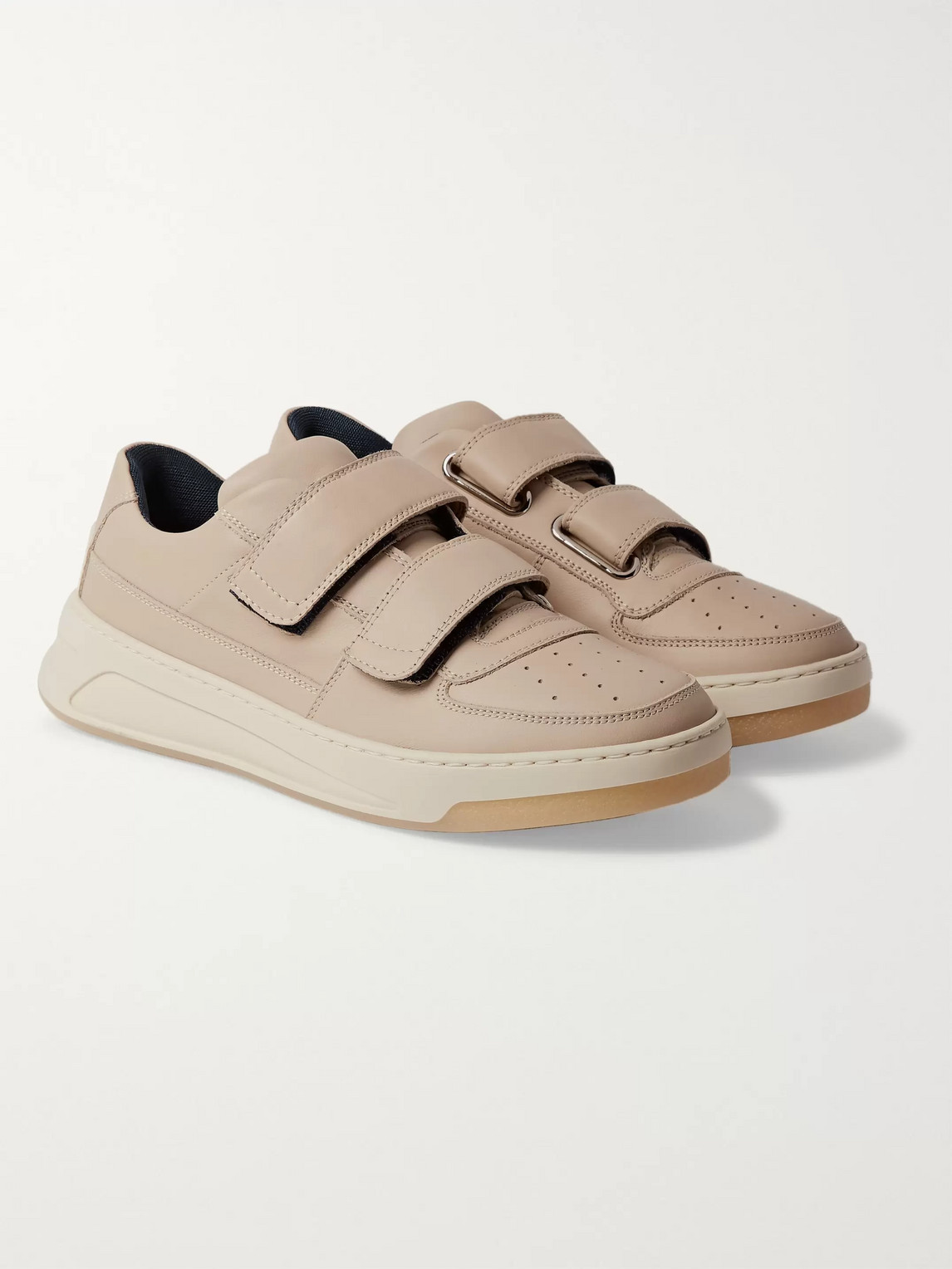 Acne Studios Leather Sneakers In Neutrals