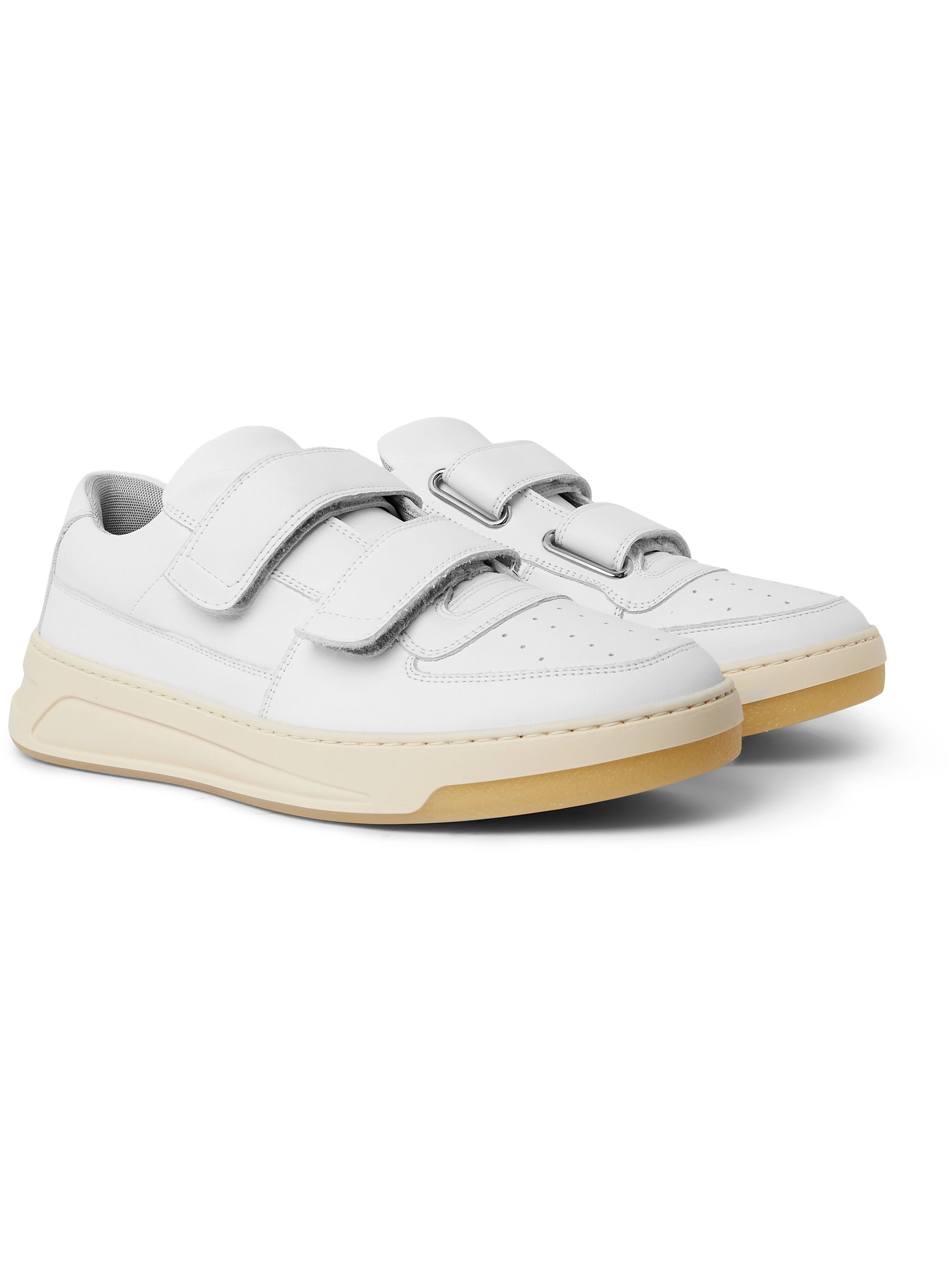 White Perey Leather Sneakers | ACNE 