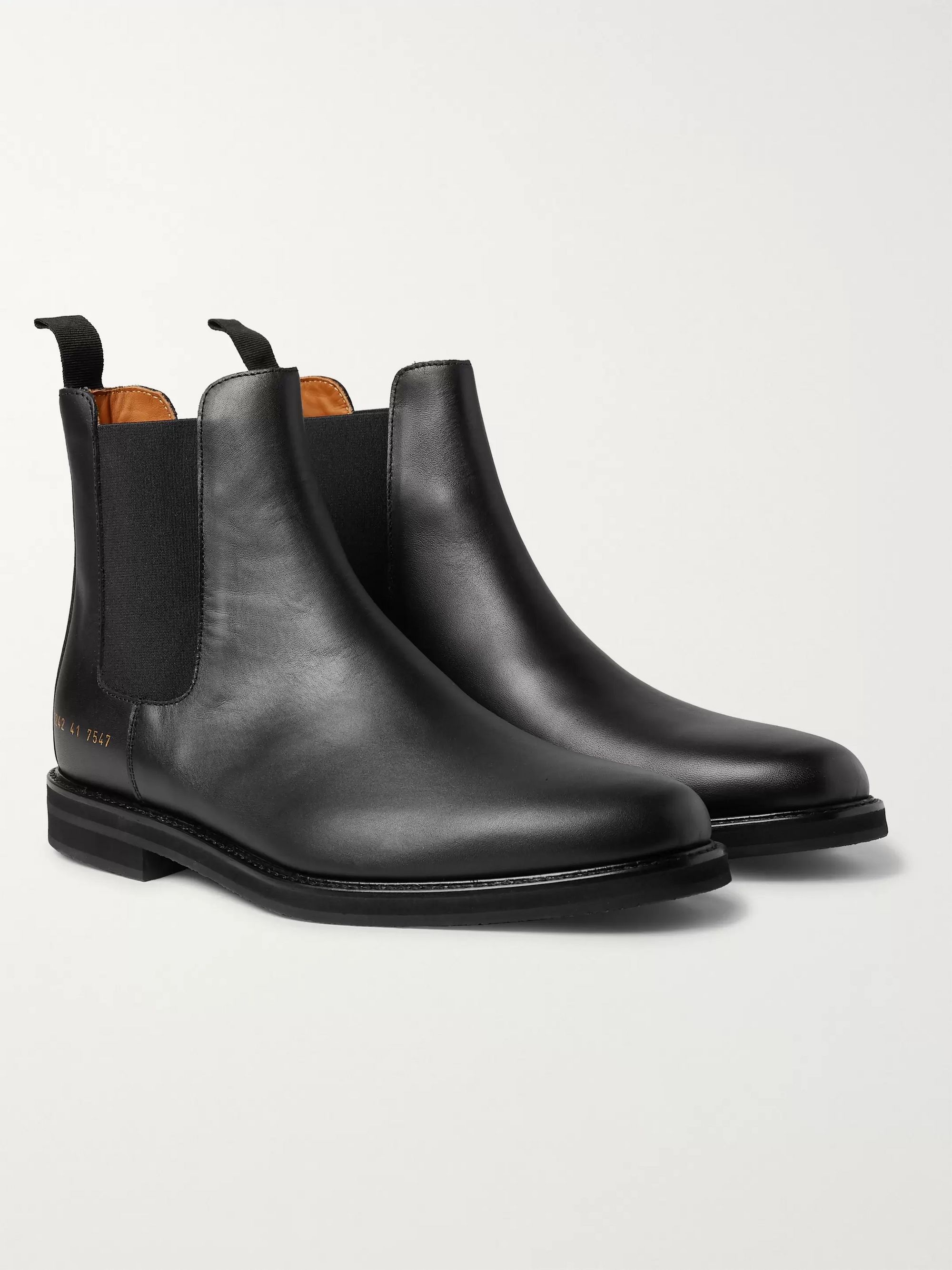 black leather chelsea boot