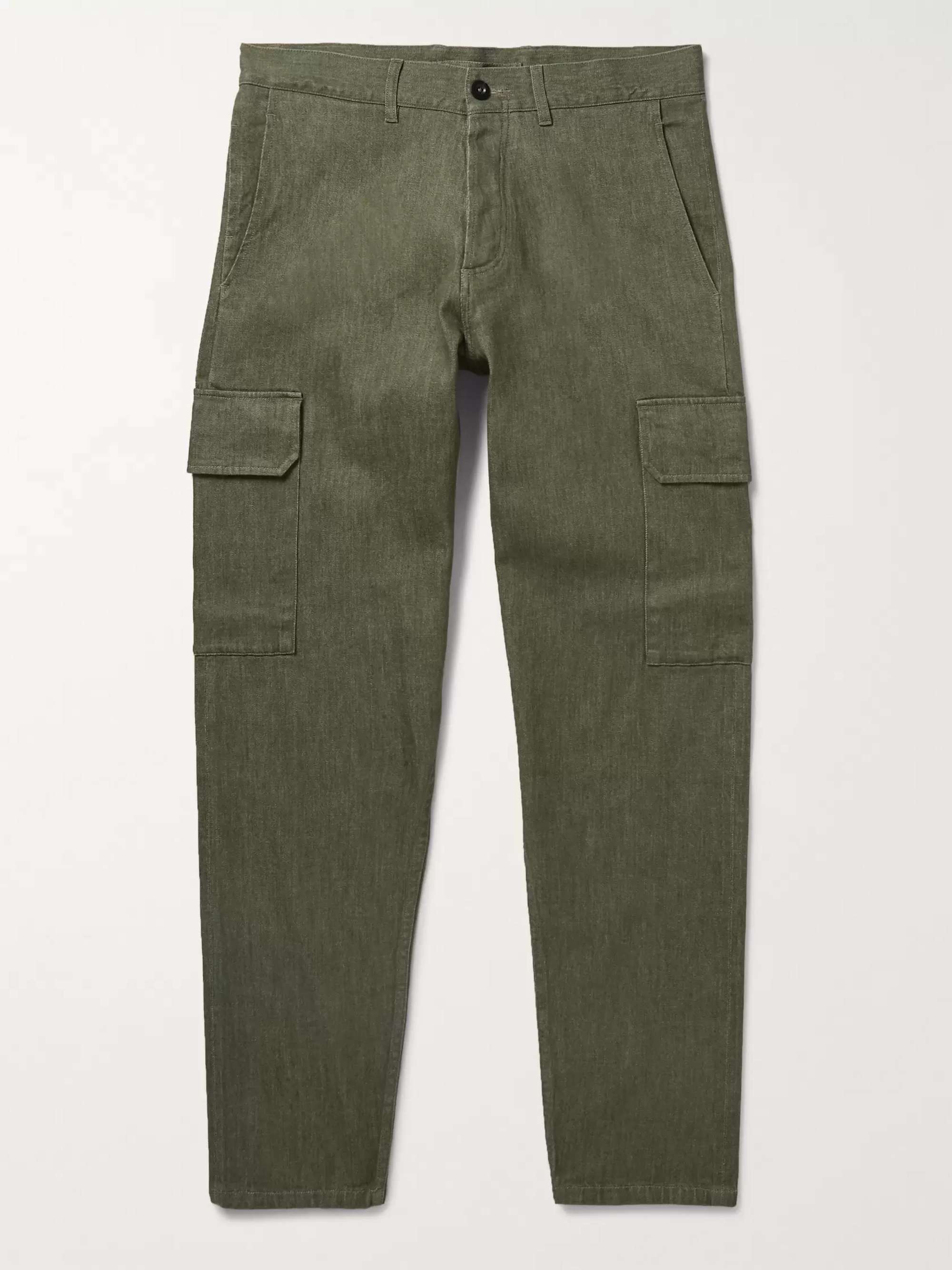MR P. Slim-Fit Selvedge Denim Cargo Trousers