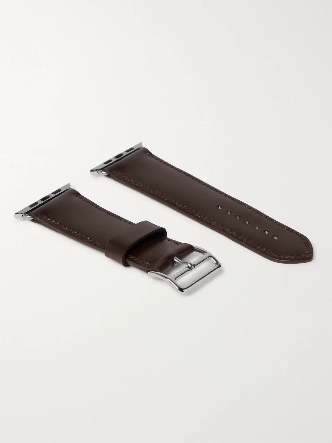 George Cleverley Leather Smart Watch Strap In Brown