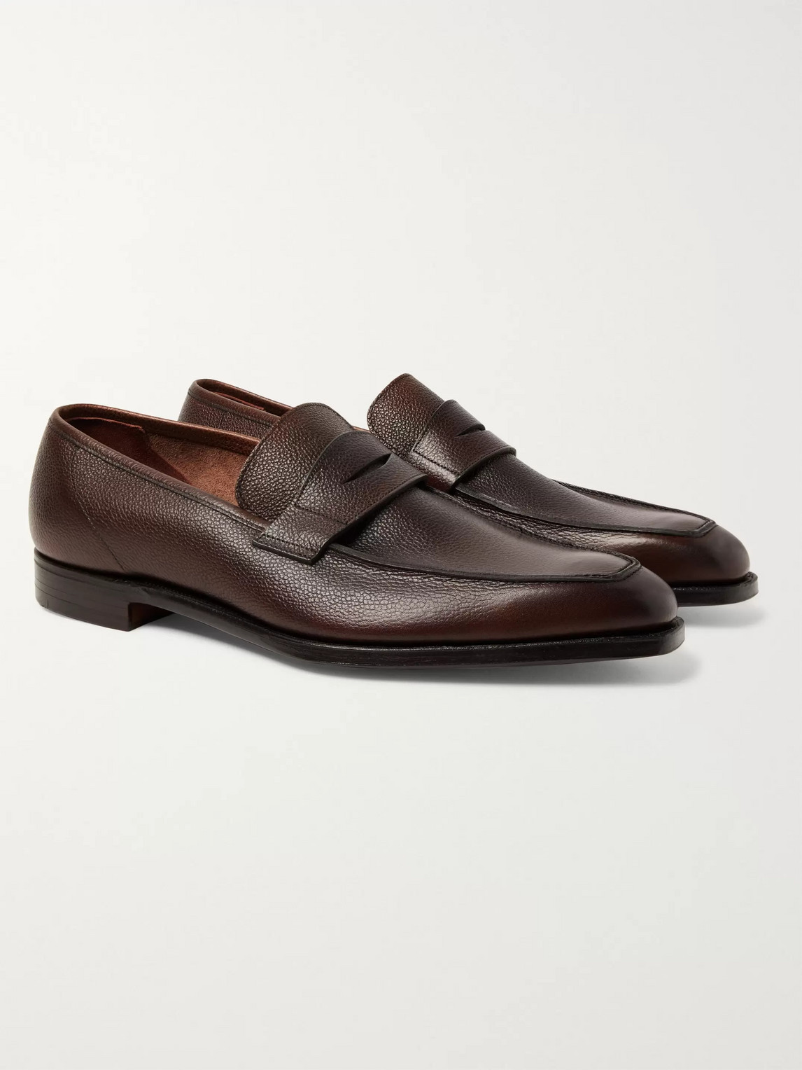 GEORGE CLEVERLEY GEORGE FULL-GRAIN LEATHER PENNY LOAFERS
