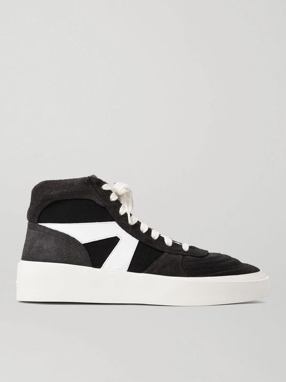 suede slip on high top sneakers