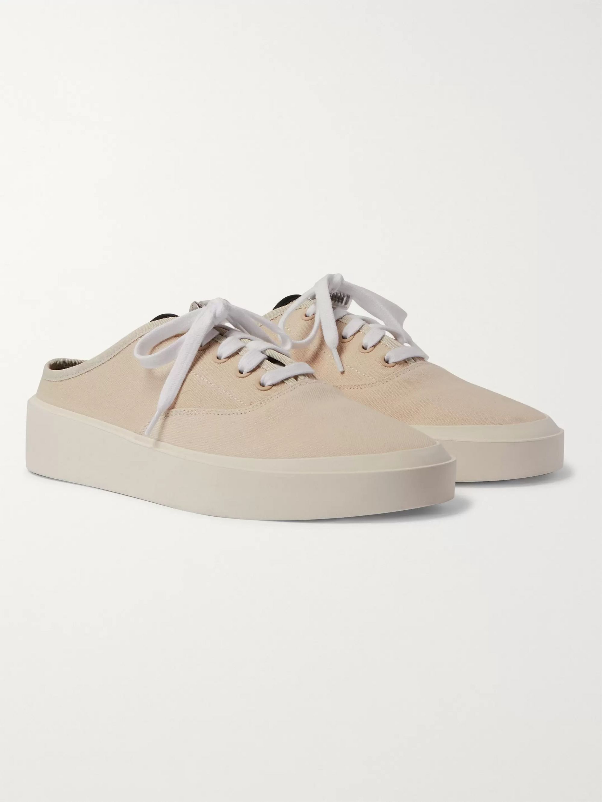Cream 101 Canvas Backless Sneakers 
