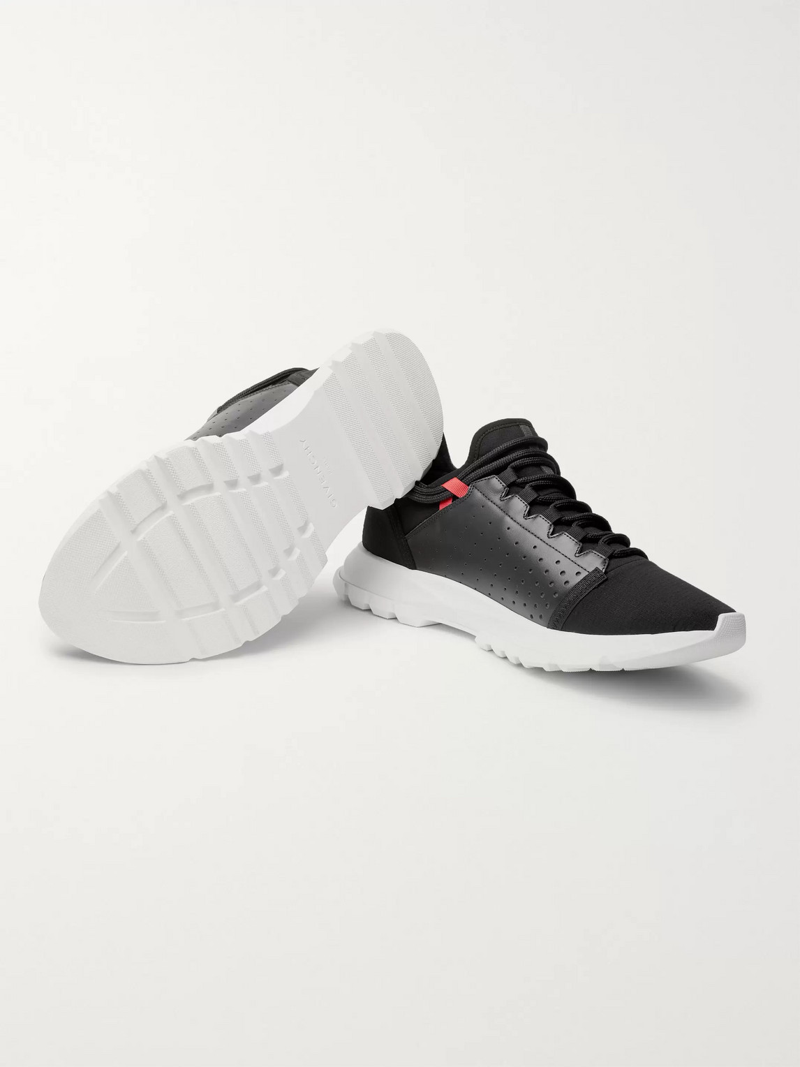 Shop Givenchy Spectre Leather-trimmed Neoprene Sneakers In Black