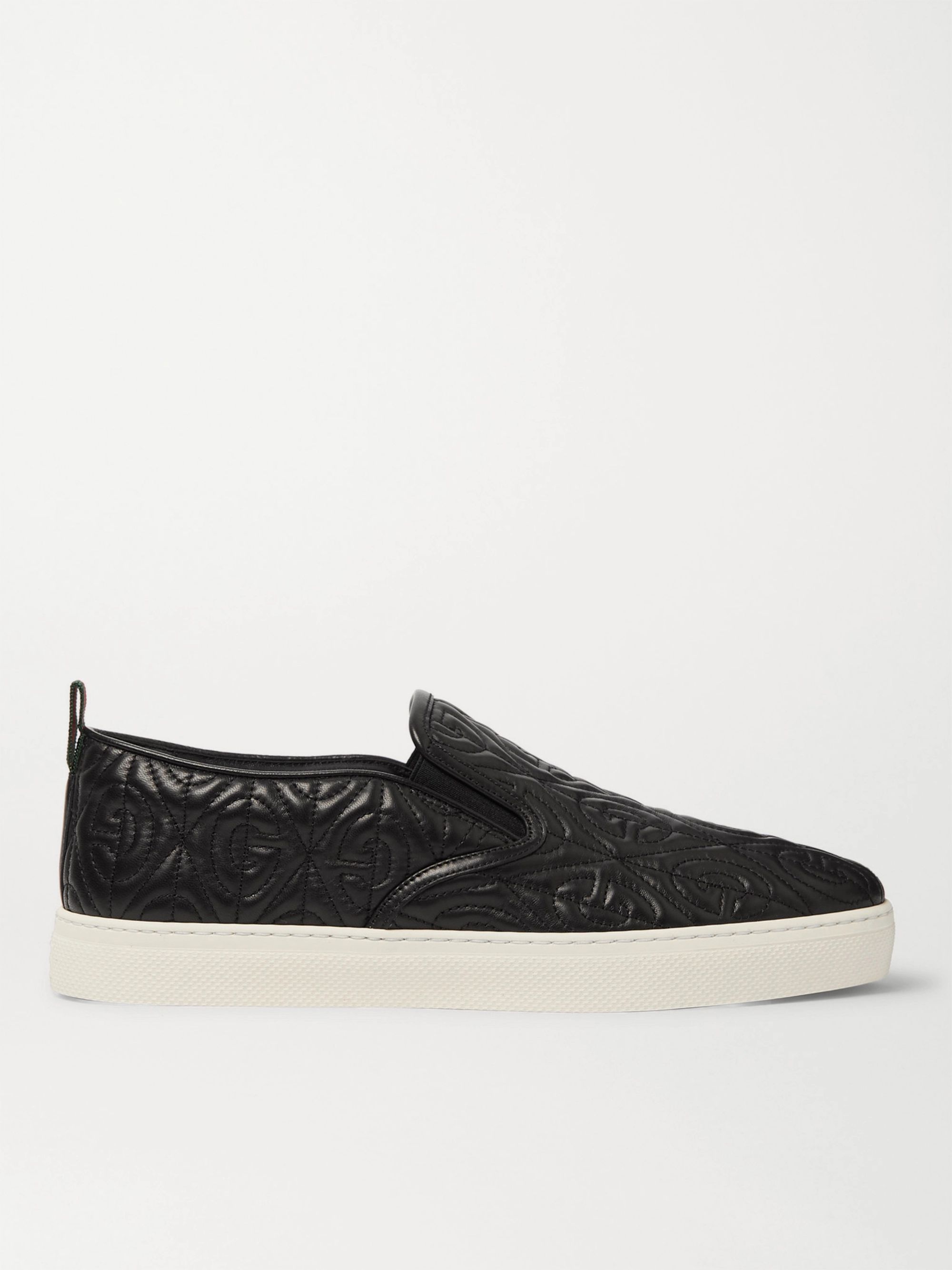 Black Dublin Quilted Leather Slip-On 