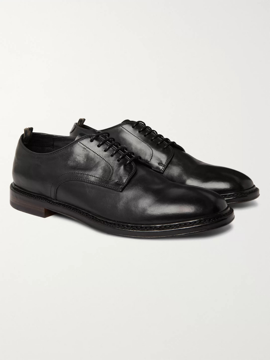 Officine Creative Hopkins Leather Derby Shoes In Black