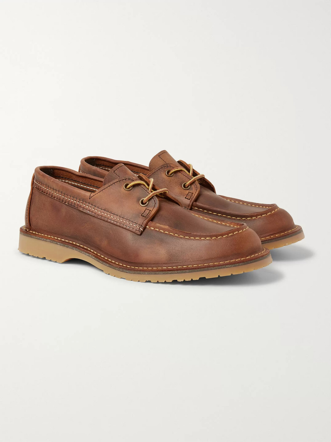 Red Wing Shoes Wacouta Burnished-leather Loafers In Brown