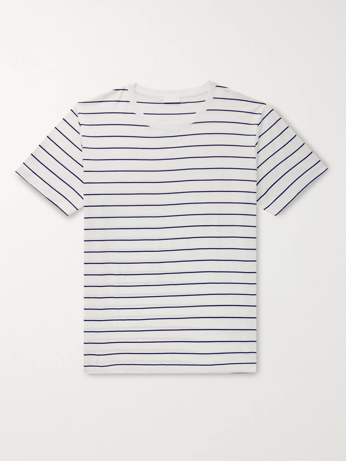 Handvaerk Striped Pima Cotton-jersey T-shirt In Blue