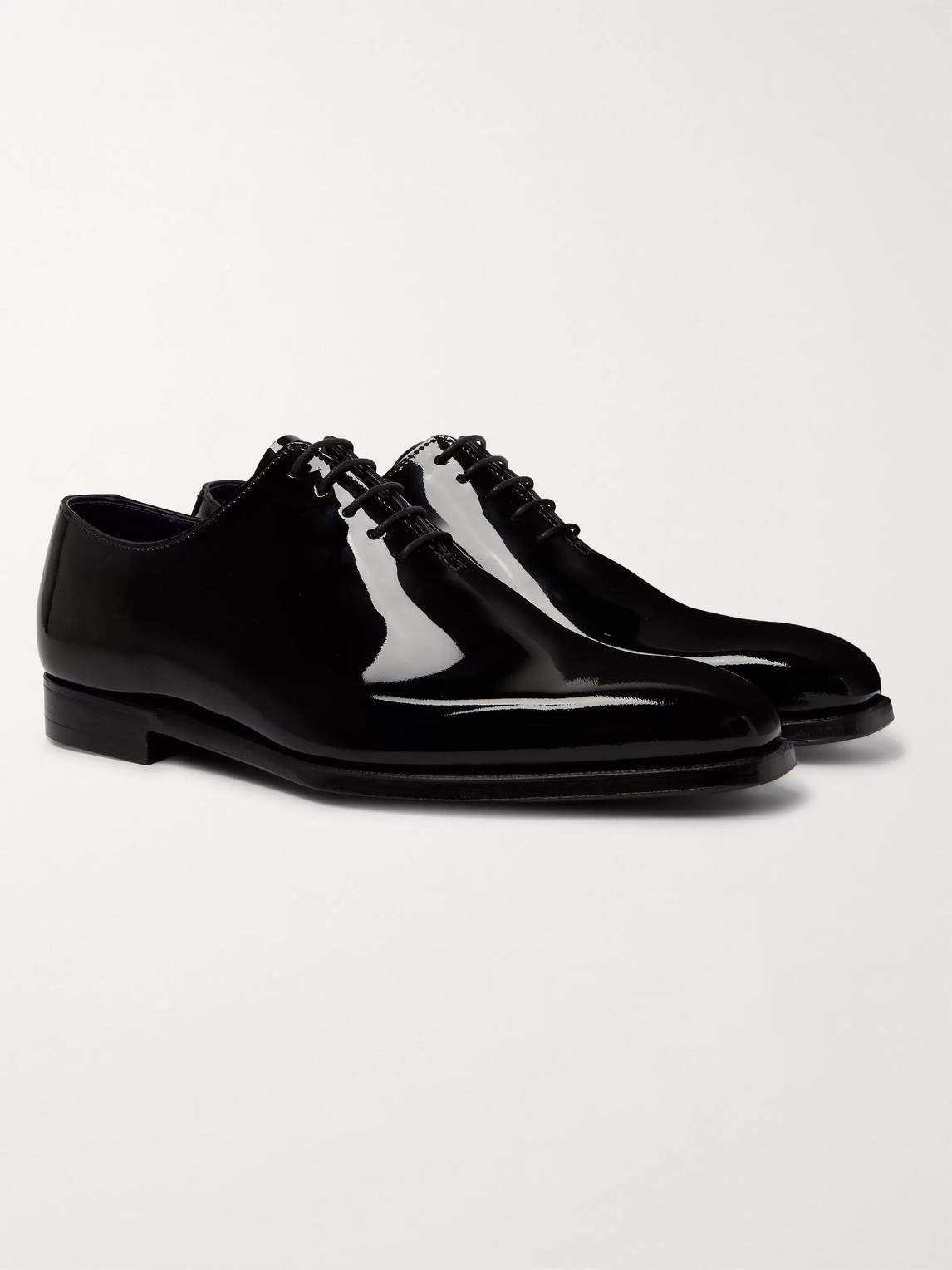 George Cleverley James Whole-cut Patent-leather Oxford Shoes In Black