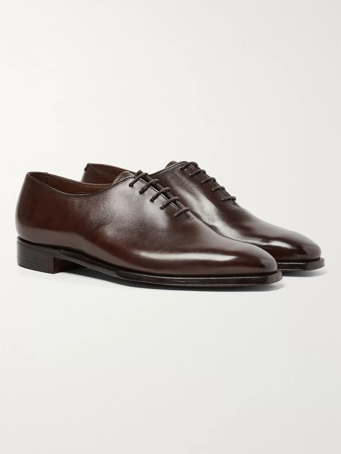 GEORGE CLEVERLEY ALAN 3 WHOLE-CUT LEATHER OXFORD SHOES