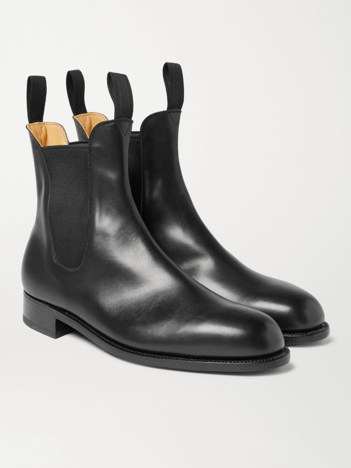 Jm Weston Leather Chelsea Boots In Black