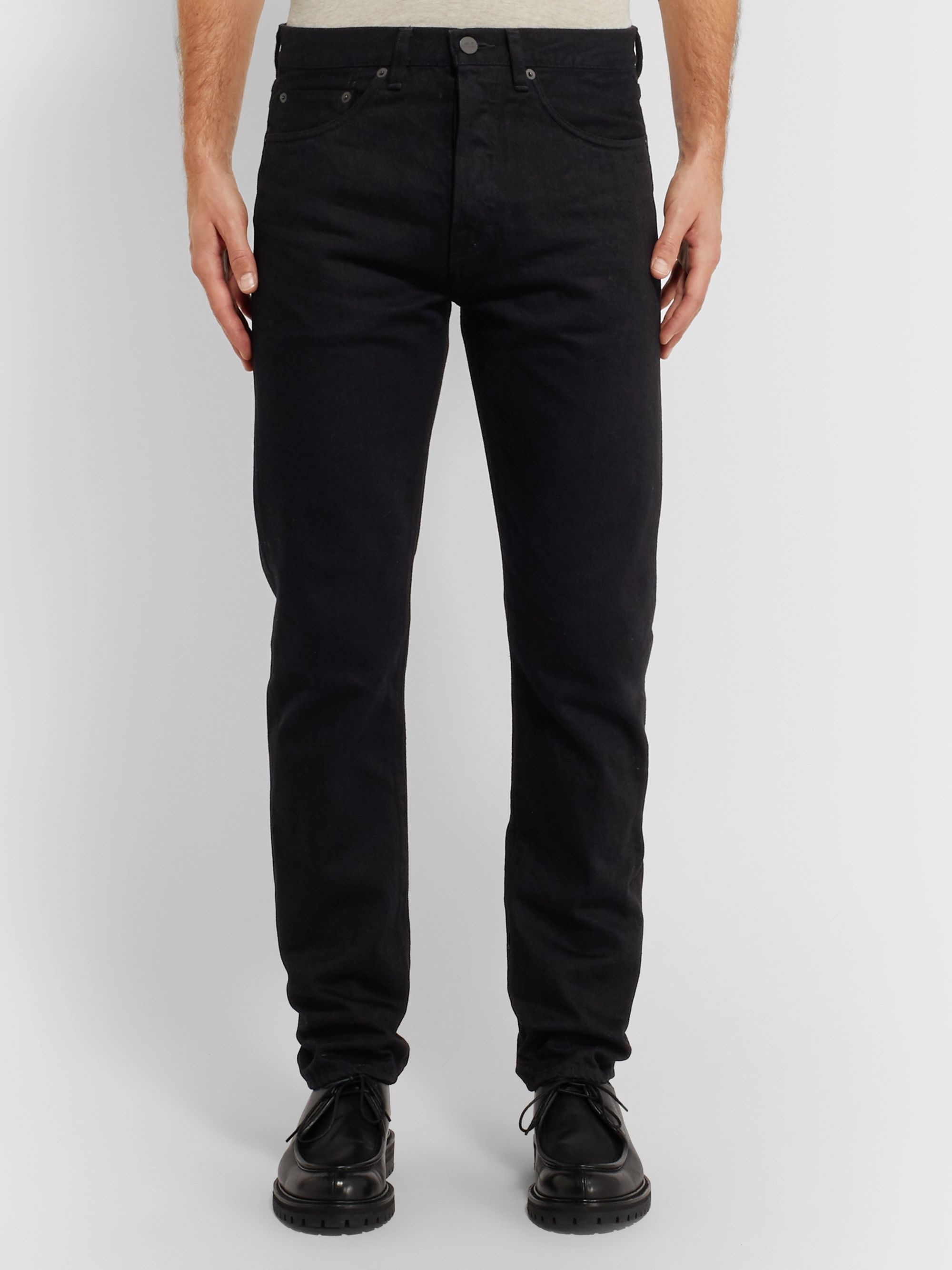 Black Slim-Fit Selvedge Denim Jeans | Mr P. | MR PORTER
