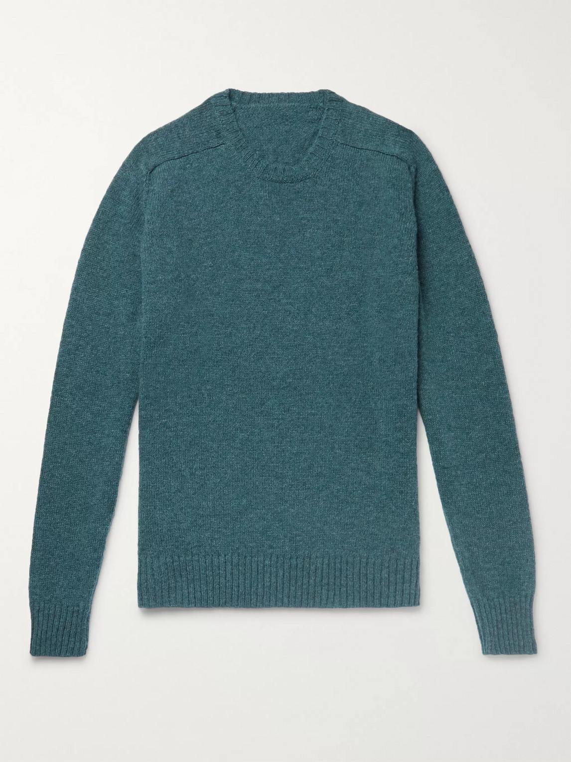 Anderson & Sheppard Camoshita Shetland Wool Sweater In Blue