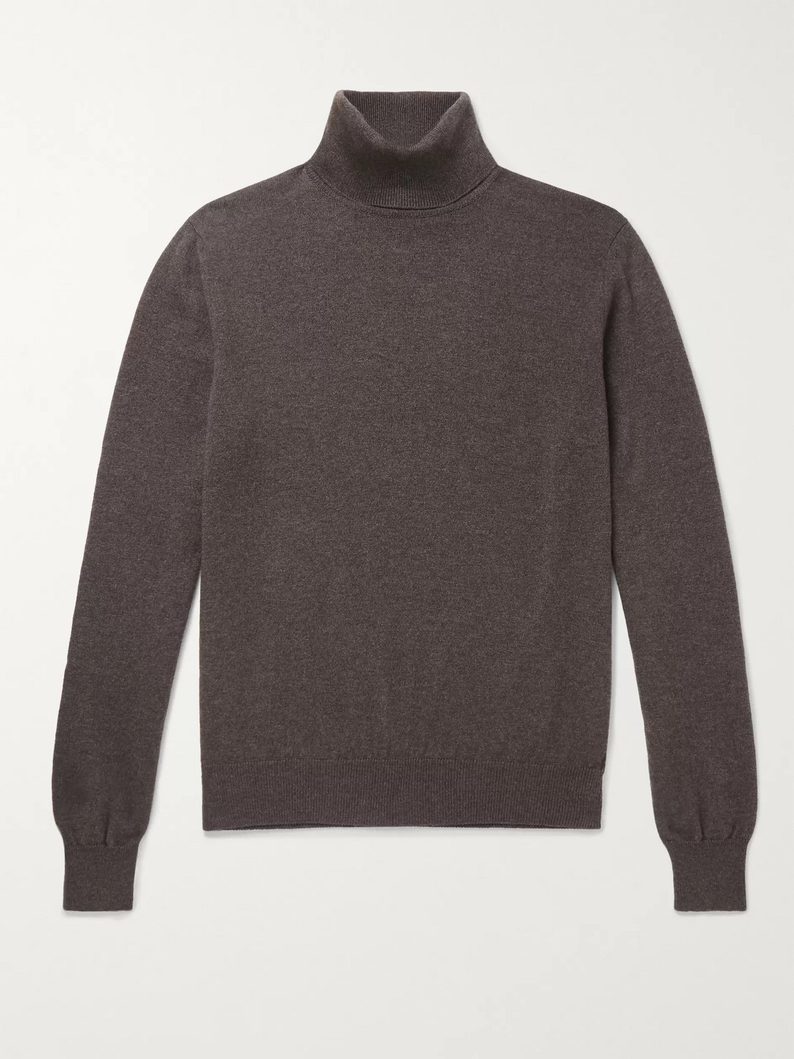Anderson & Sheppard Camoshita Cashmere Rollneck Sweater In Brown