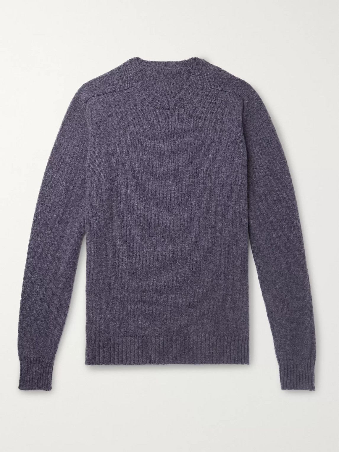 Anderson & Sheppard Camoshita Shetland Wool Sweater In Purple