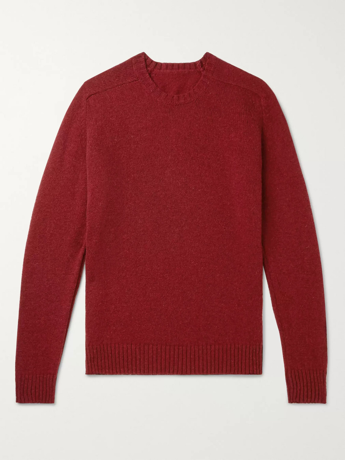 Anderson & Sheppard Shetland Wool Jumper In Red