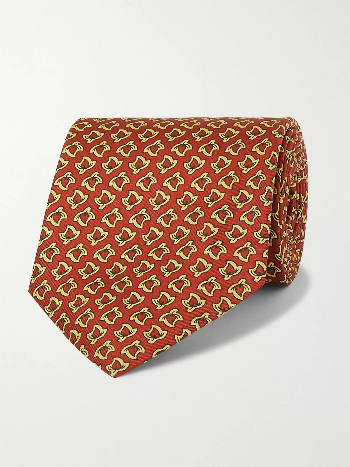 E.marinella 8.5cm 1934 Archive Printed Silk Tie In Red