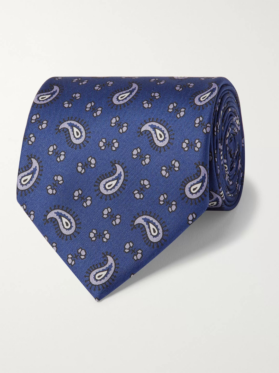 E.marinella 8.5cm 1956 Archive Paisley-print Silk-twill Tie In Blue