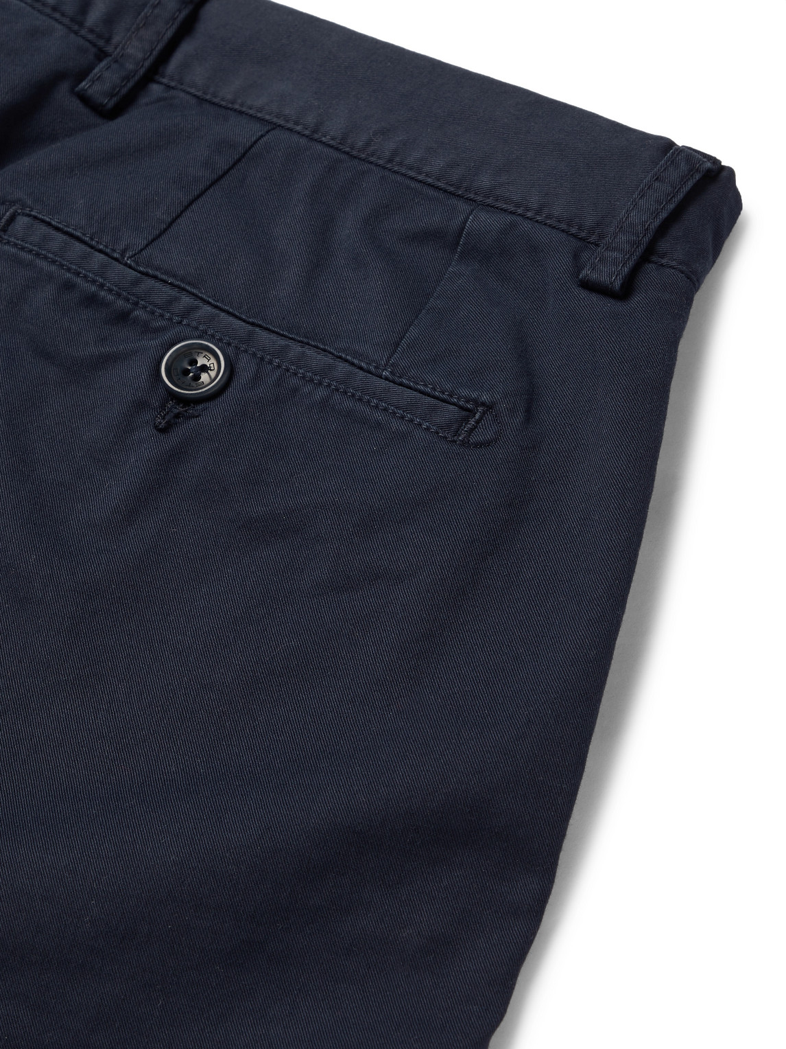 Shop Etro Stretch-cotton Twill Shorts In Blue